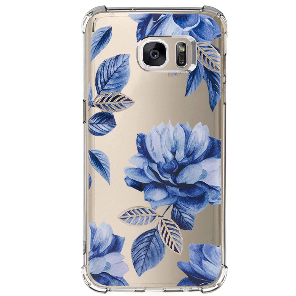 Samsung Galaxy S7 Case with Flowers, IESSVI Girl Floral Pattern Clear TPU Soft Slim Phone case for Samsung Galaxy S7 (16)