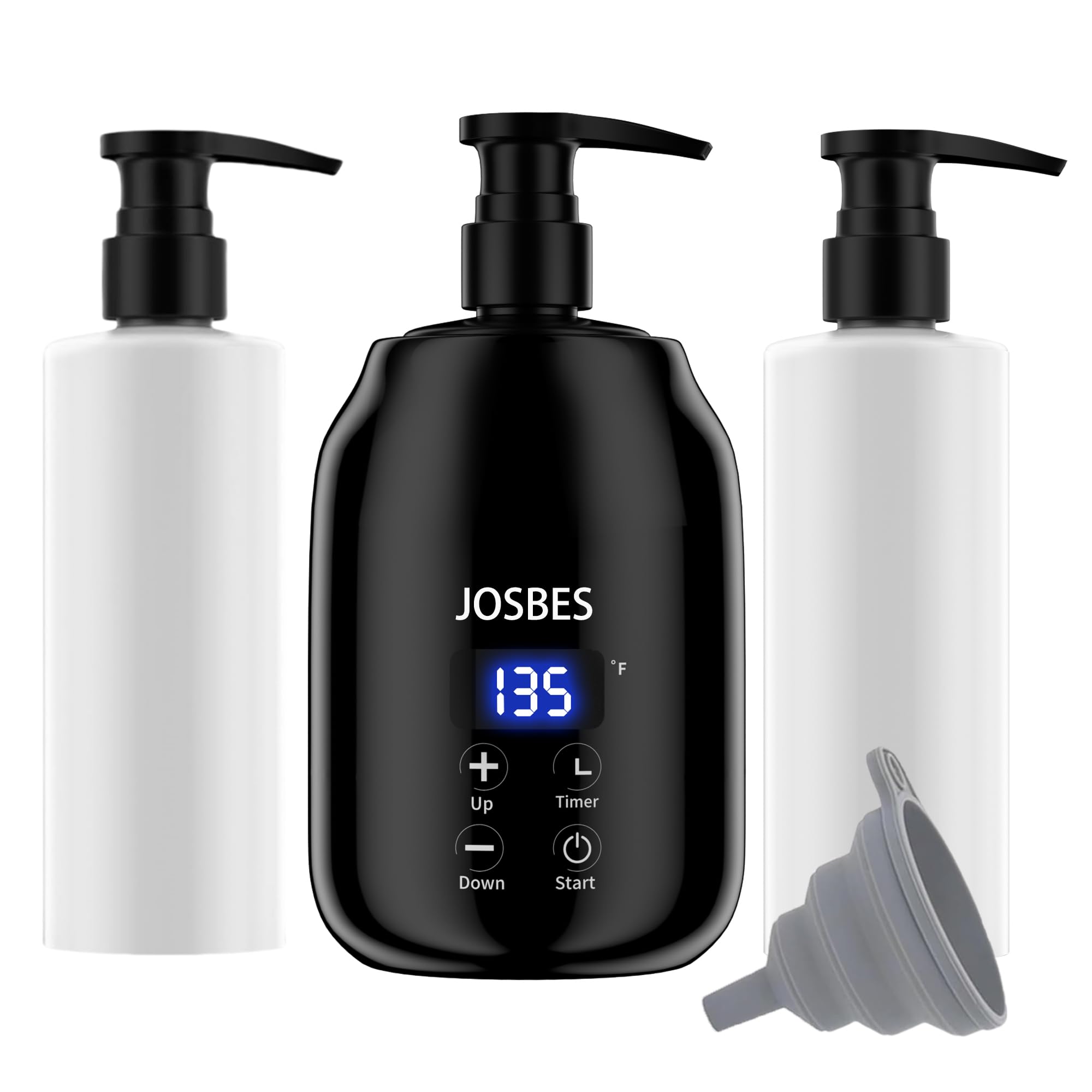 Massage Oil Warmer with Two Oil Bottle Dispenser, Professional Lotion Bottle Warmer, Intelligent Touch Key Lotion Dispenser for Home Professional Salon Spa Massage Lubricant Cream Gel Warmer