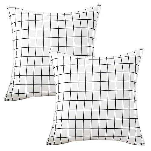 Durable Cotton Linen Square Decorative Throw Pillows Cushion Covers Cases