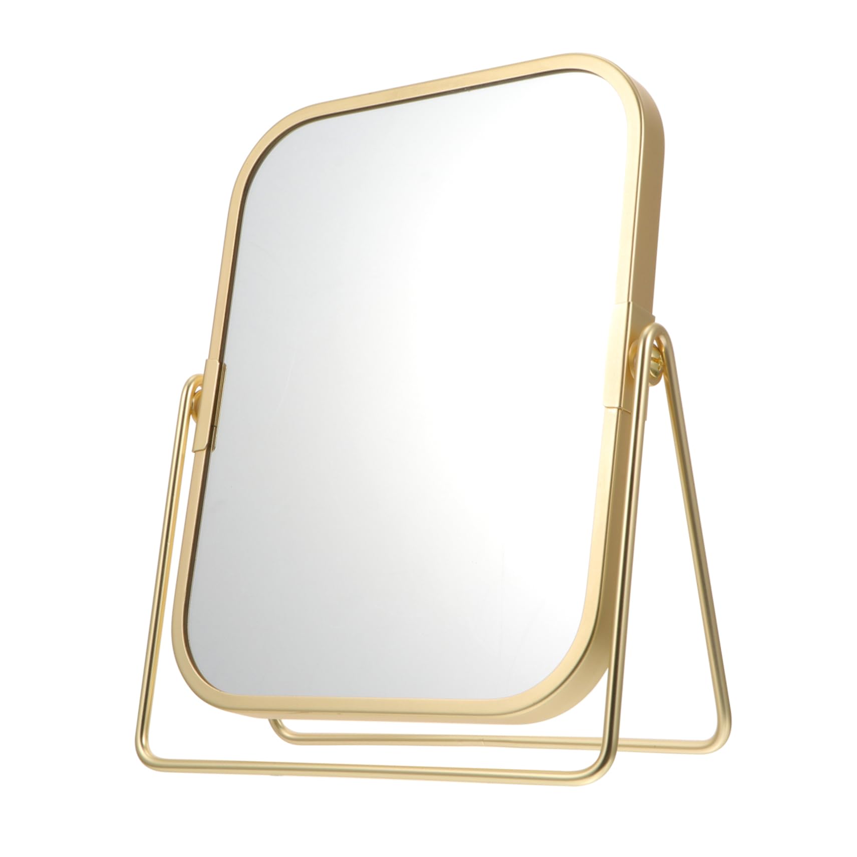 Miroir de Maquillage Double Face Métal Pivotant : finis les mauvais angles