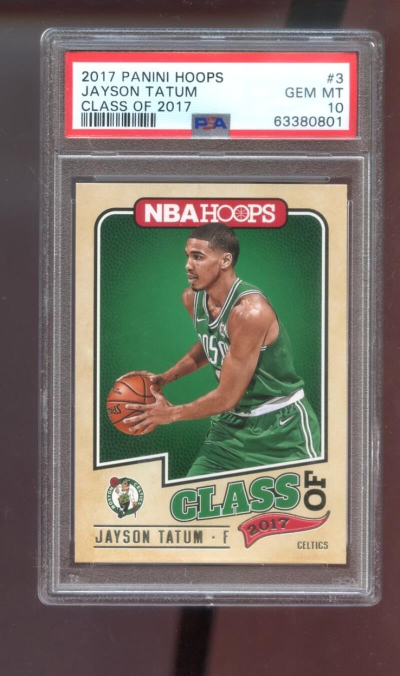 2017-18 Panini Hoops Class Of 2017#3 Jayson Tatum ROOKIE RC PSA 10 Graded Basketball Card NBA Jason 17-18 Boston Celtics 2017-2018