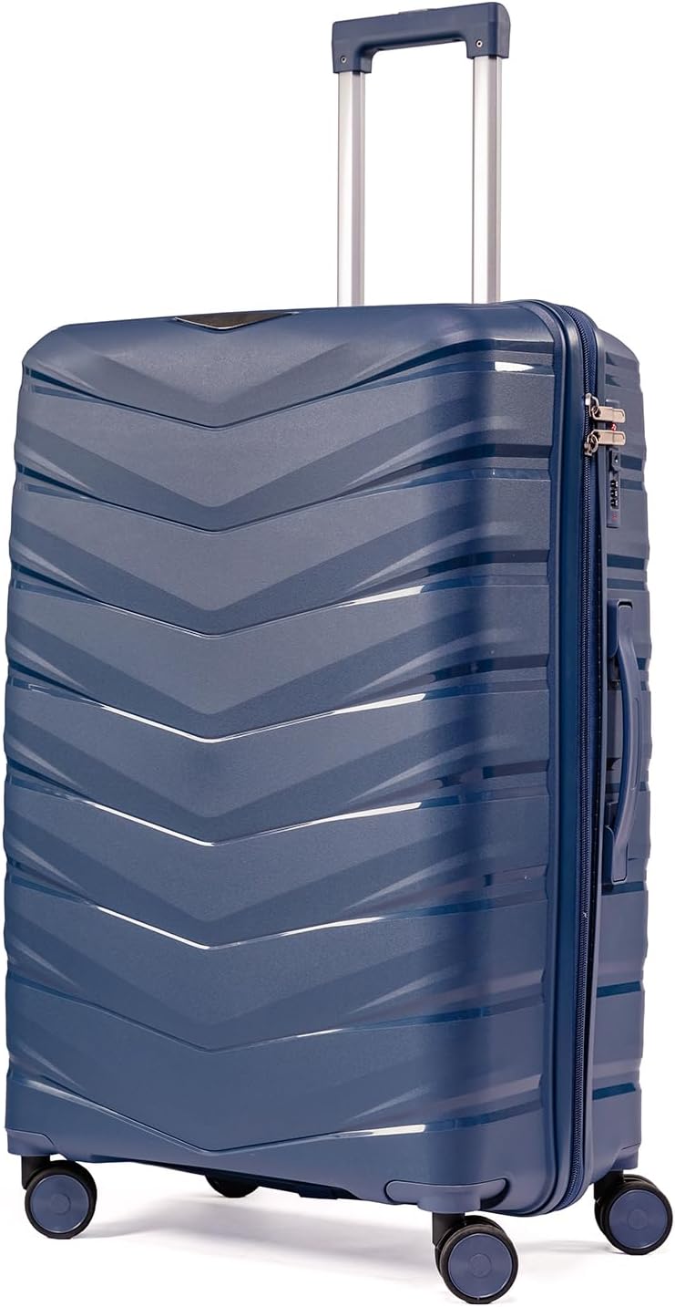 Mala De Viagem Média 23Kg Polipropileno Rodas Duplas 360 Fibra Rígida Leve Resistente Tamanho M Para Despachar (AZUL, médio) Mala De Viagem Média 23Kg Polipropileno Rodas Duplas 360 Fibra Rígida Leve Resistente Tamanho M Para Despachar (AZUL, médio)