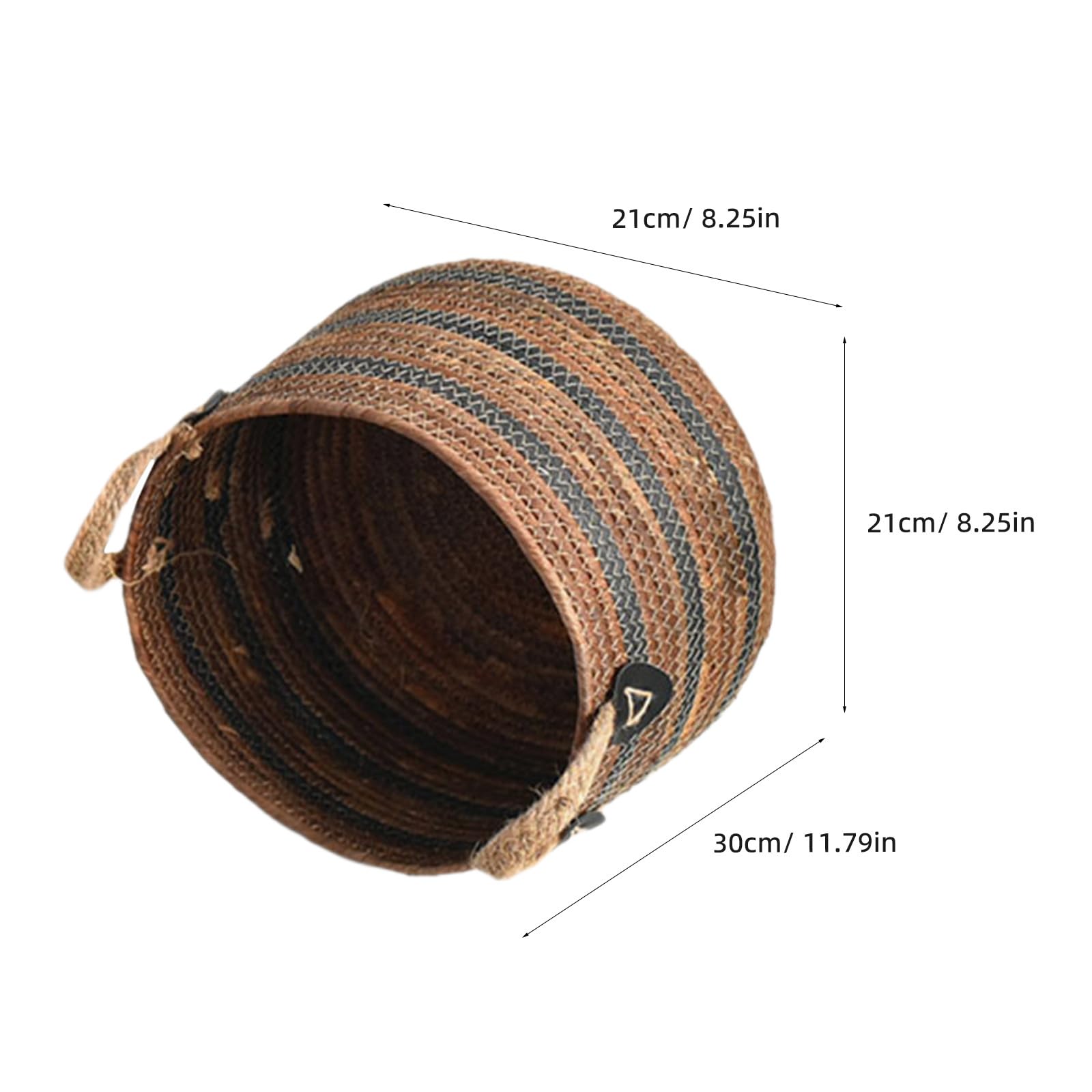 Cesto Portabiancheria Intrecciato in Paglia, Piccolo 29x21, 1 Pezzo | Stile Rustico Nordico, Capienza Ampia, Utile per Ordinare Oggetti e Tenere in Ordine la Casa