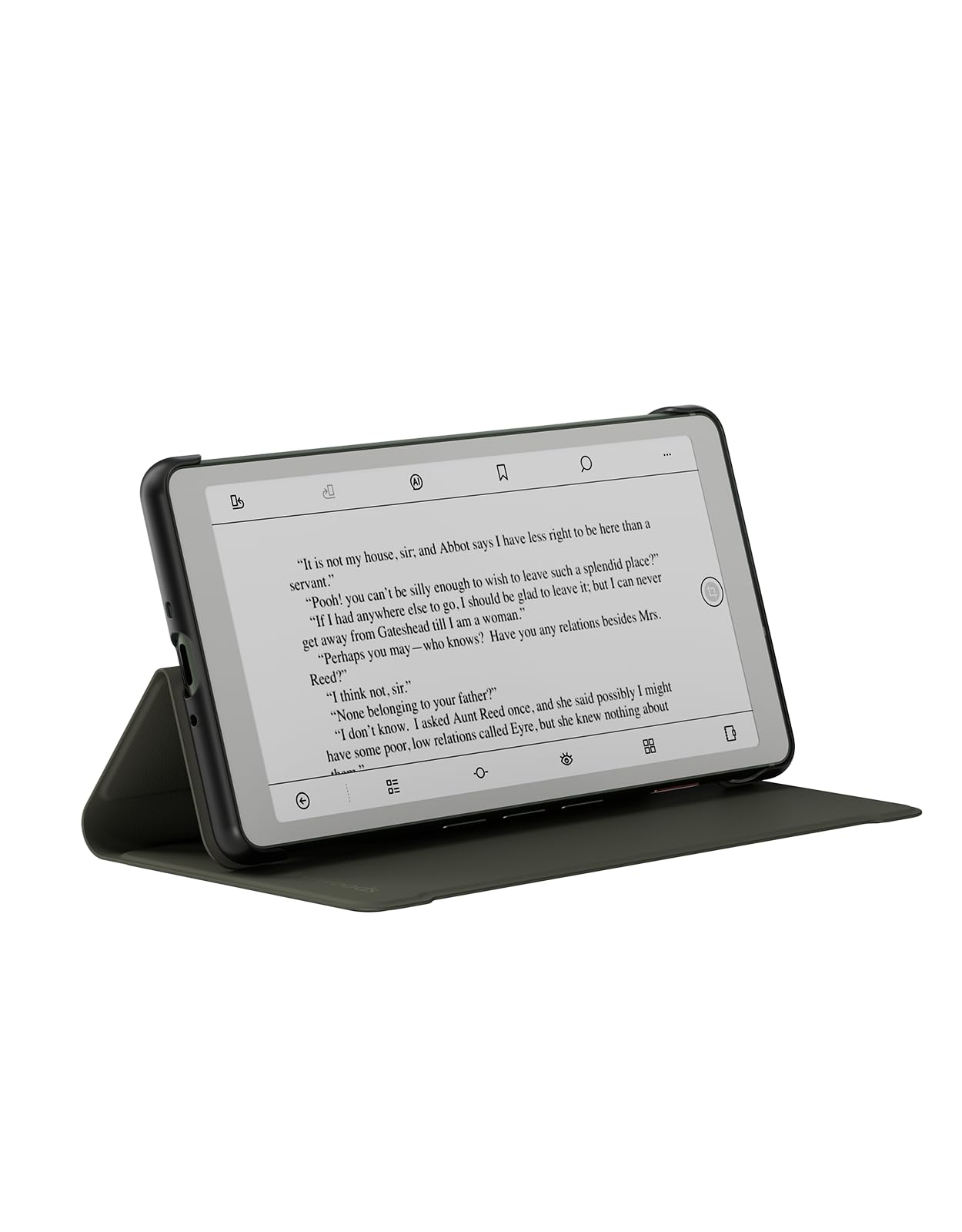 PU-Leder-Foliohülle für VIWOODS AiPaper Reader & AiPaper Reader C, schlanke Schutzhülle mit Klappdeckel und Standfunktion, Pinemist Green, 67 g