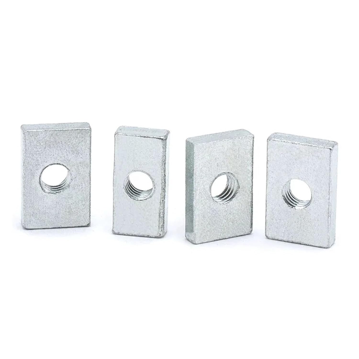 Square nut 10/ 50pcs Square Nut M3 M4 M5 M6 M8 Rectangular Nuts Thin Slider Block Nuts Zinc-Plated Carbon Steel Aluminum Profile Accessory(50pcs,M6x20x10x5)