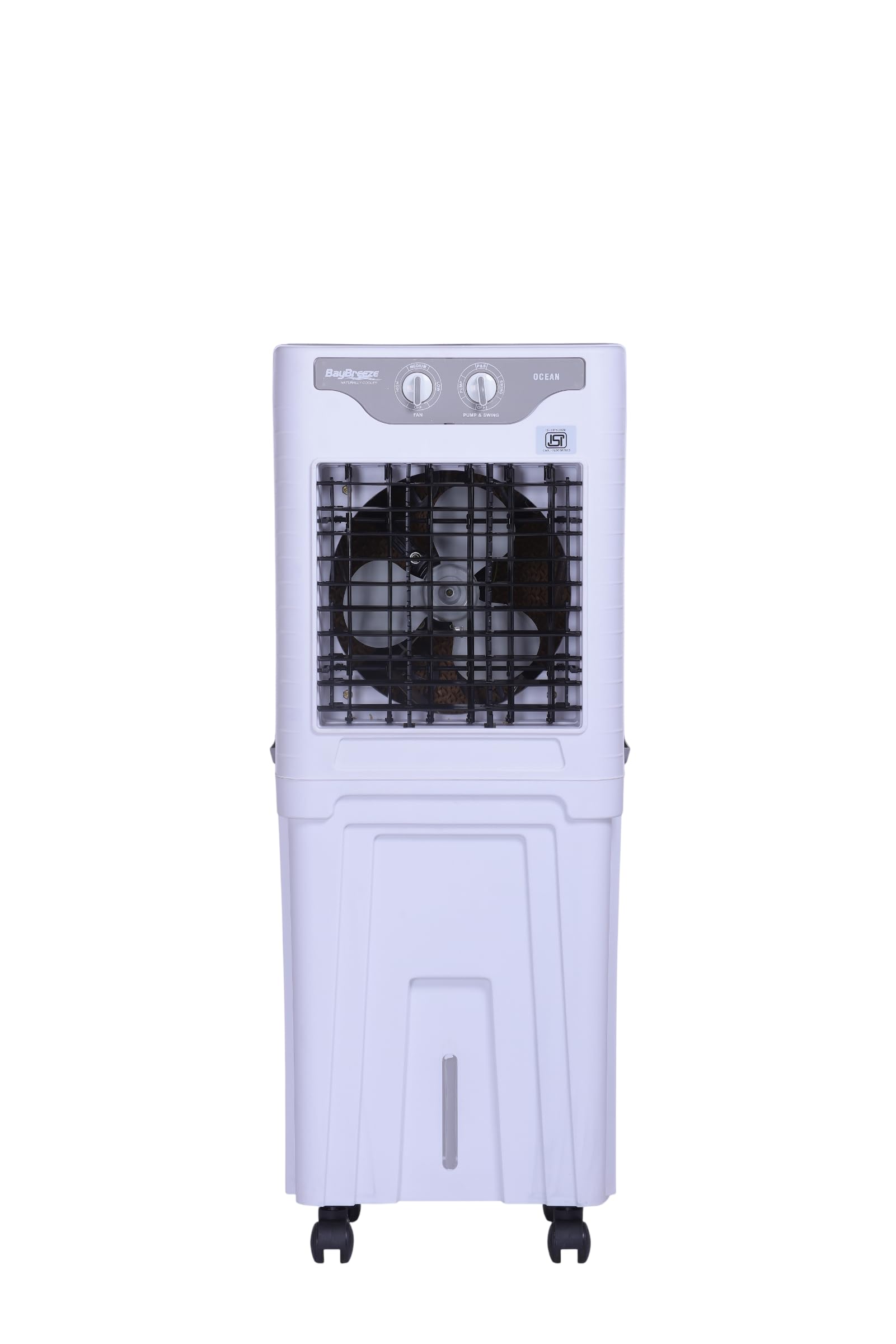 BAYBREEZE Ocean Air Cooler with Glass Top, Virgin Engineering Plastic Body | Powerful Cooling Performance, Elegant Design, Suitable for Home and Office Indoor Cooling | White & Light Grey-picture-23