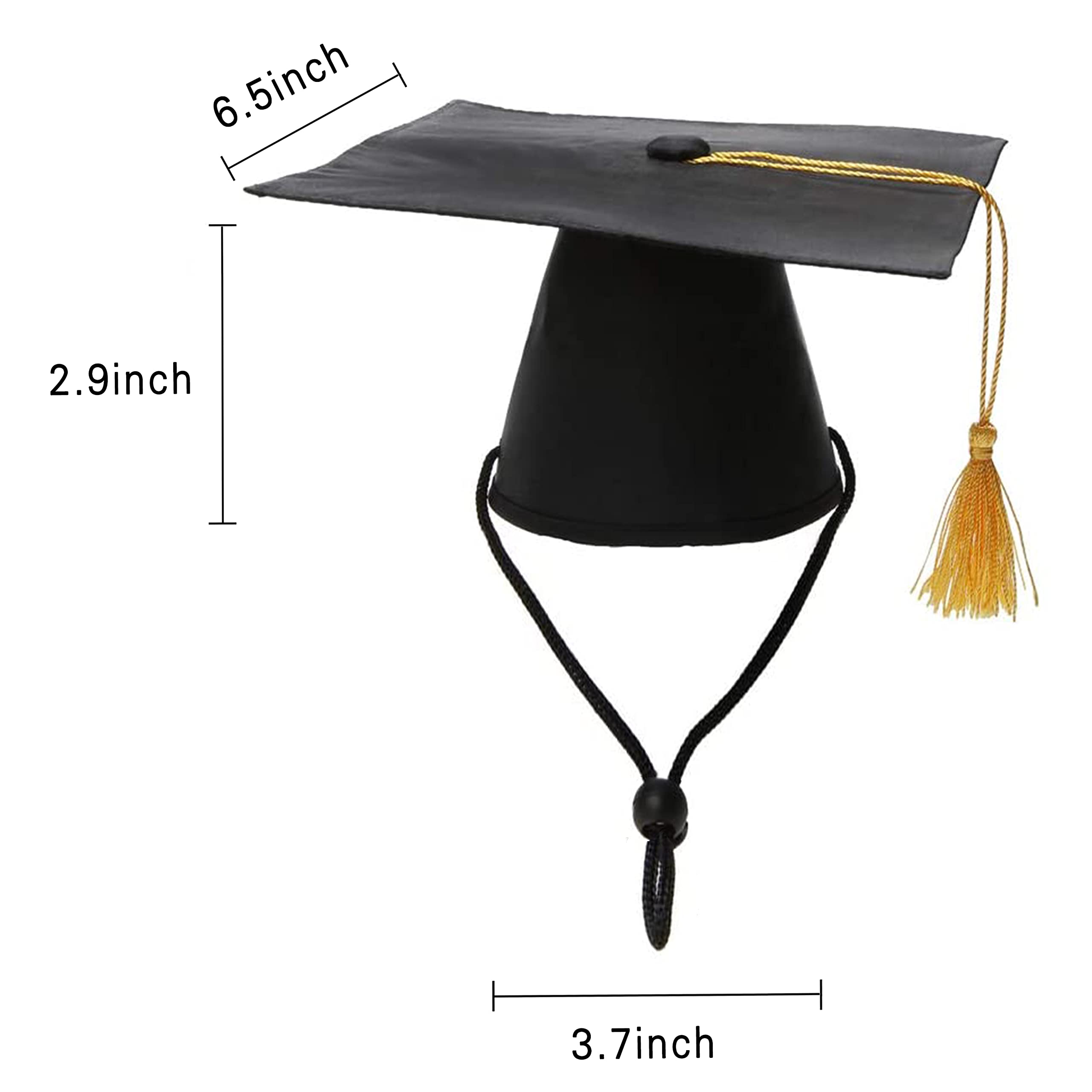 2025 Graudation Dog Cat Cap and Necktie Set, Graduation Costumes for Large Medium Small Pets Puppies