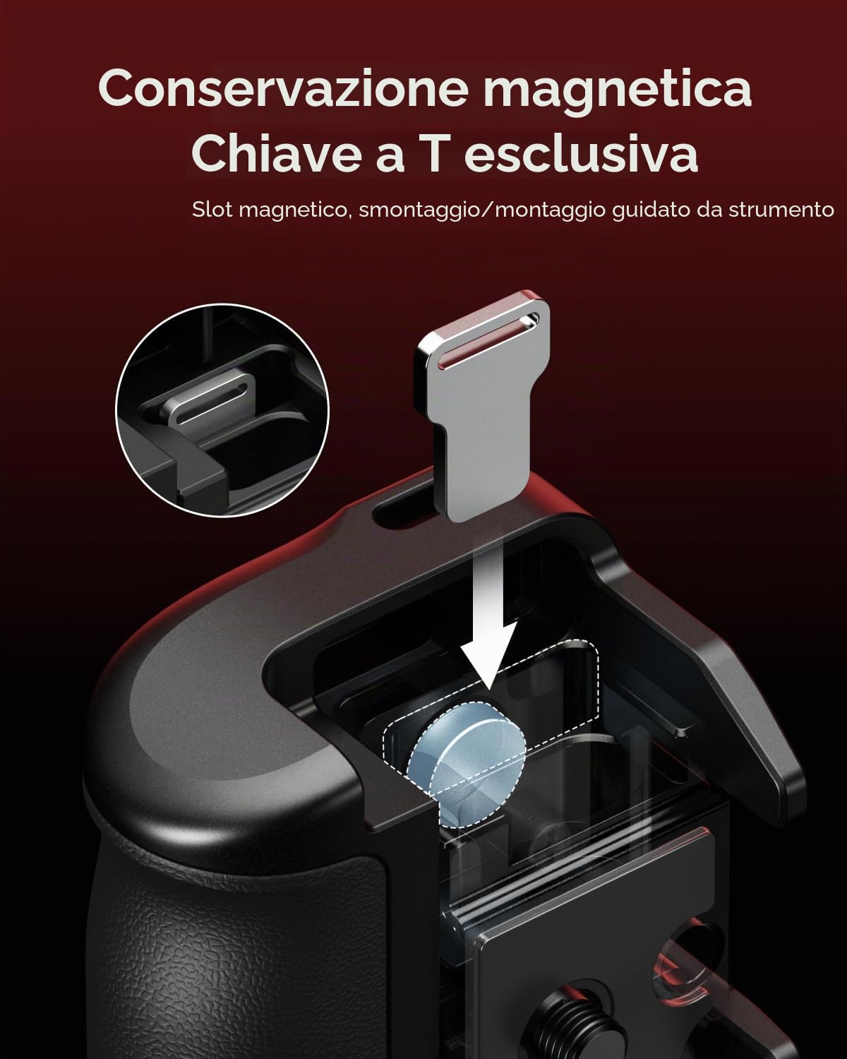 TELESIN Street Grip Kit in Lega di Alluminio per DJI Osmo Action 5 Pro/Action 4/Action 3 | Impugnatura Ergonomica con Gabbia Ultra-Leggera | Pulsante Otturatore a Bilanciere Brevettato