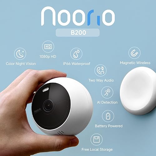Miniatura 2 de Noorio Cámaras de seguridad inalámbricas para exteriores, sistema de cámara de seguridad para el hogar, cámaras WiFi interiores 1080P, activadas por