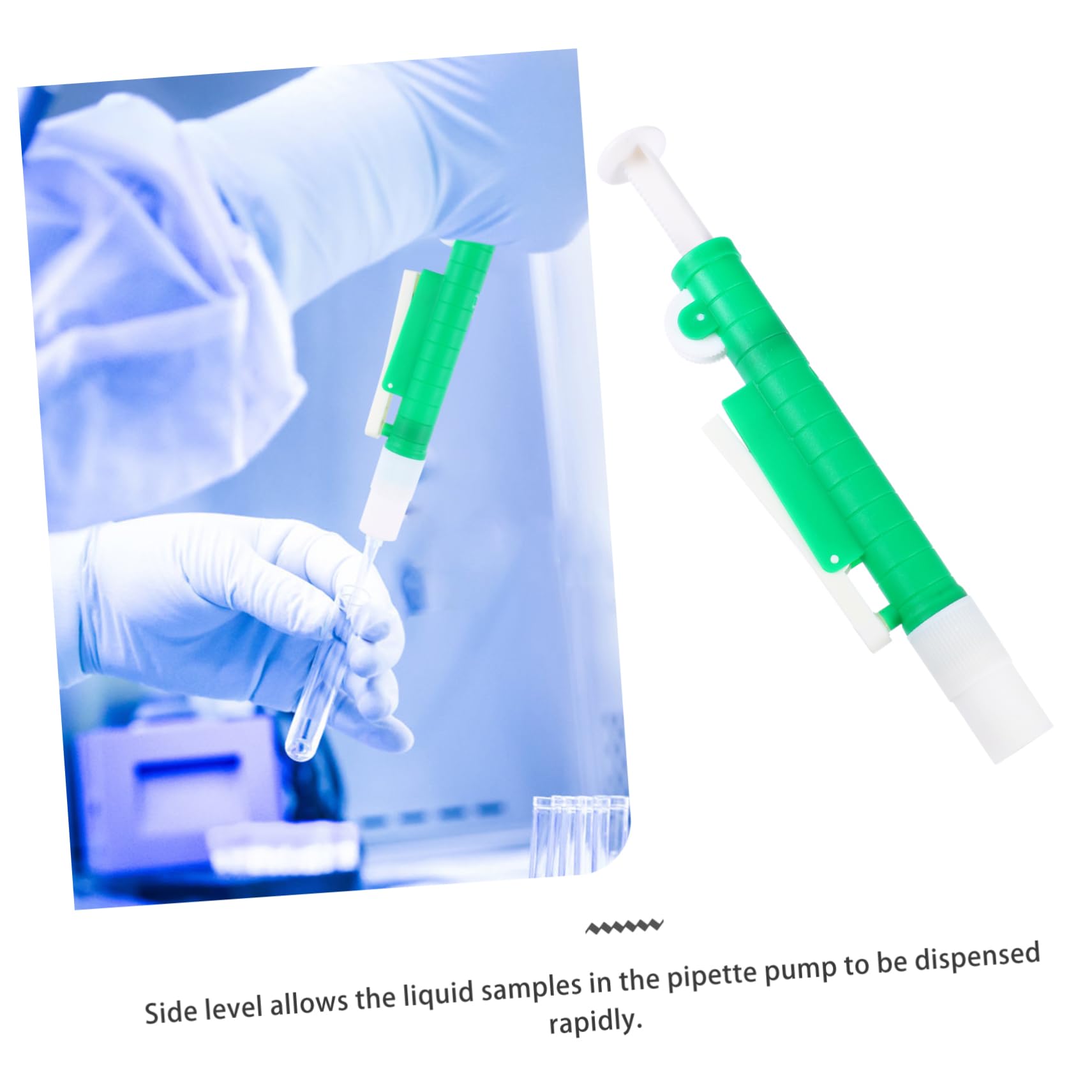 SOLUSTRE Pompa Preciso Riempimento Verde Laboratorio 10ml in Pipette da Pp e per Rapido Dosaggio per Uso Scientifico e Alimentare
