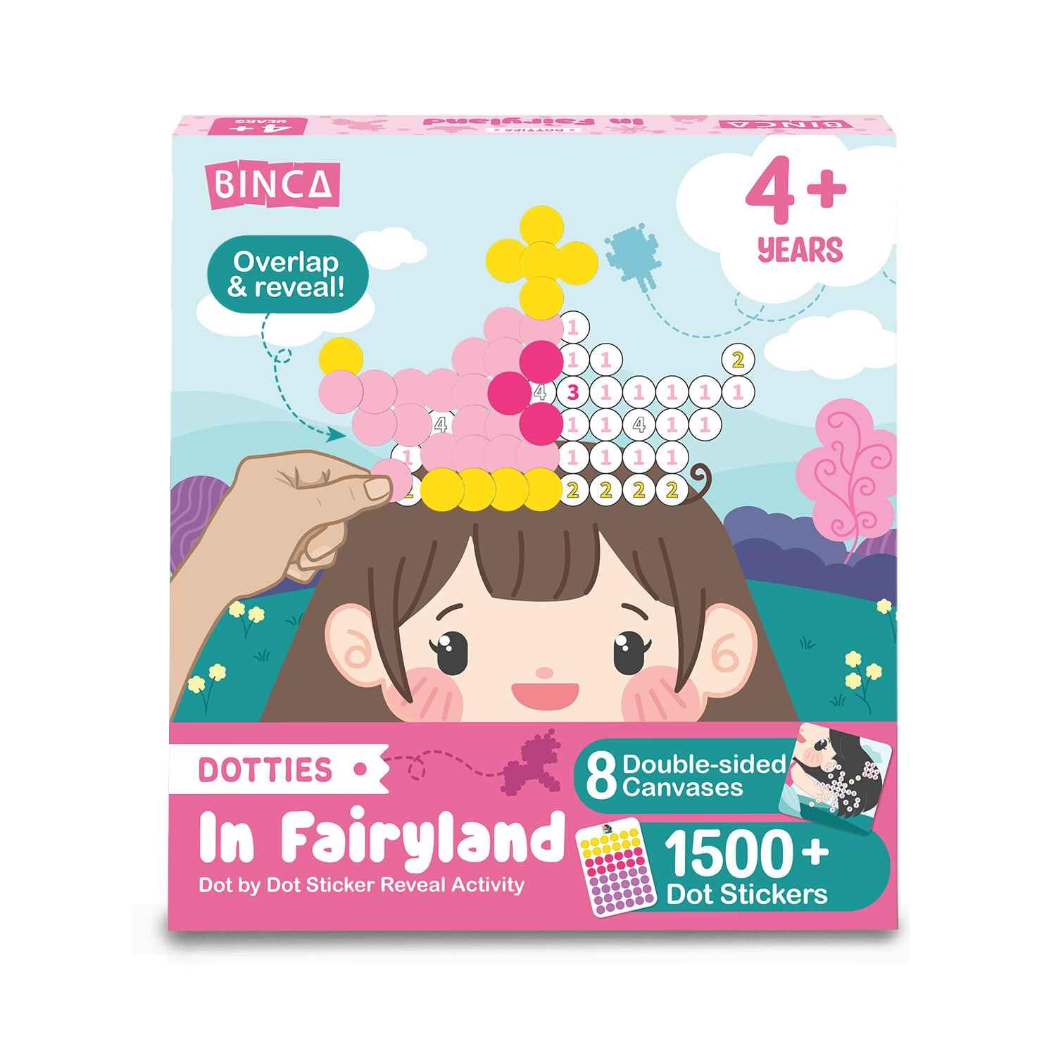 Binca Girls Multicolor Dotties Unicorn & Princess Craft Kit For | 1500+ Stickers | Mess-Free Mosaic Activity For Kids Ages 4-7 | Unicorn Gifts For | Travel Activity | Birthday Gift