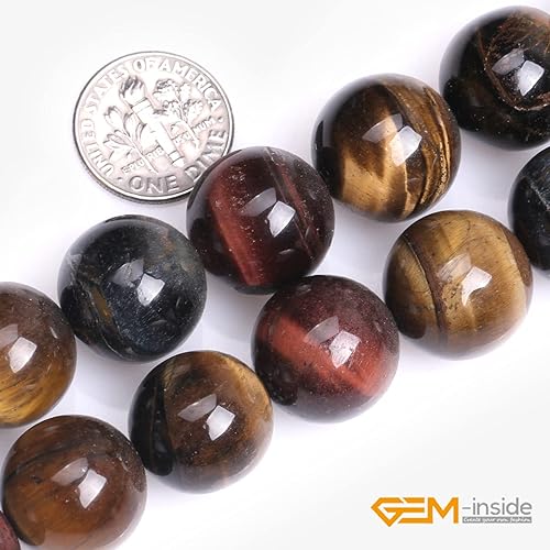 Miniatura 915 de GEM-Inside - Cuentas sueltas de piedra de lava negra natural de 0.315 in para hacer joyas, 15 pulgadas Cordierita de grado A