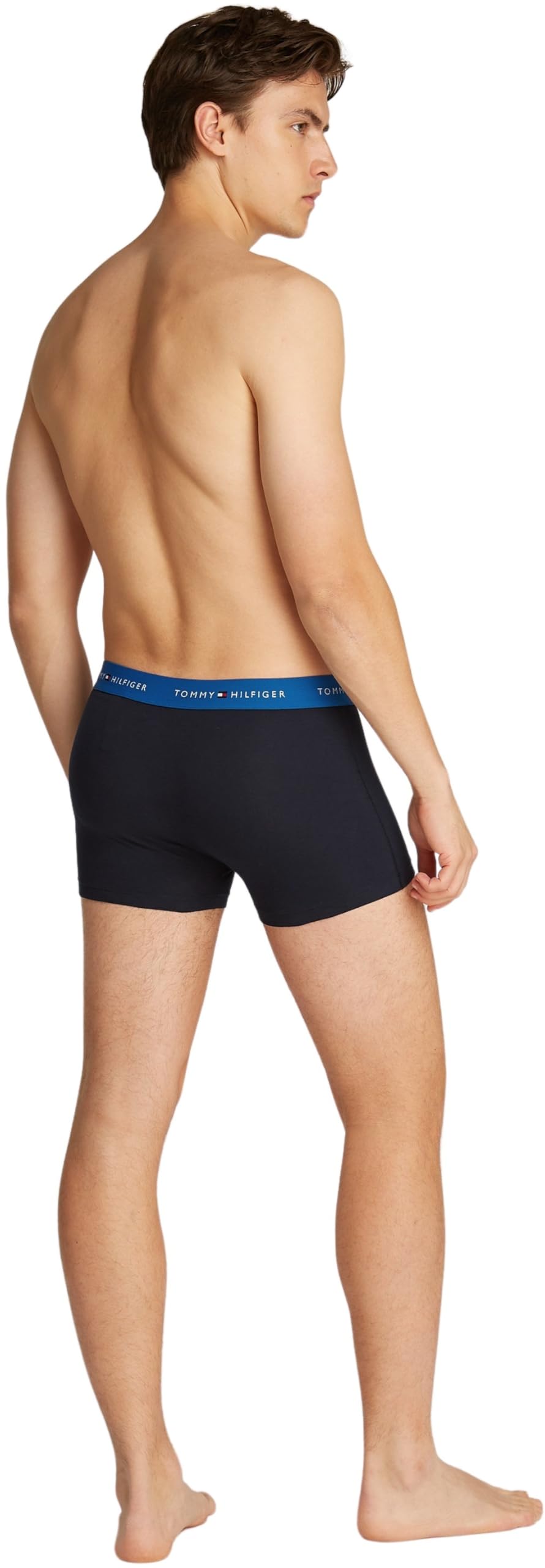 Tommy Hilfiger Męskie kąpielówki ze stretchu, 7 sztuk, Biały (biały/Vib Indigo/Dark Mag/Des Sky), S