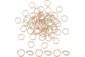 UNICRAFTALE 20pcs Rose Gold Split Rings for Jewelry Making