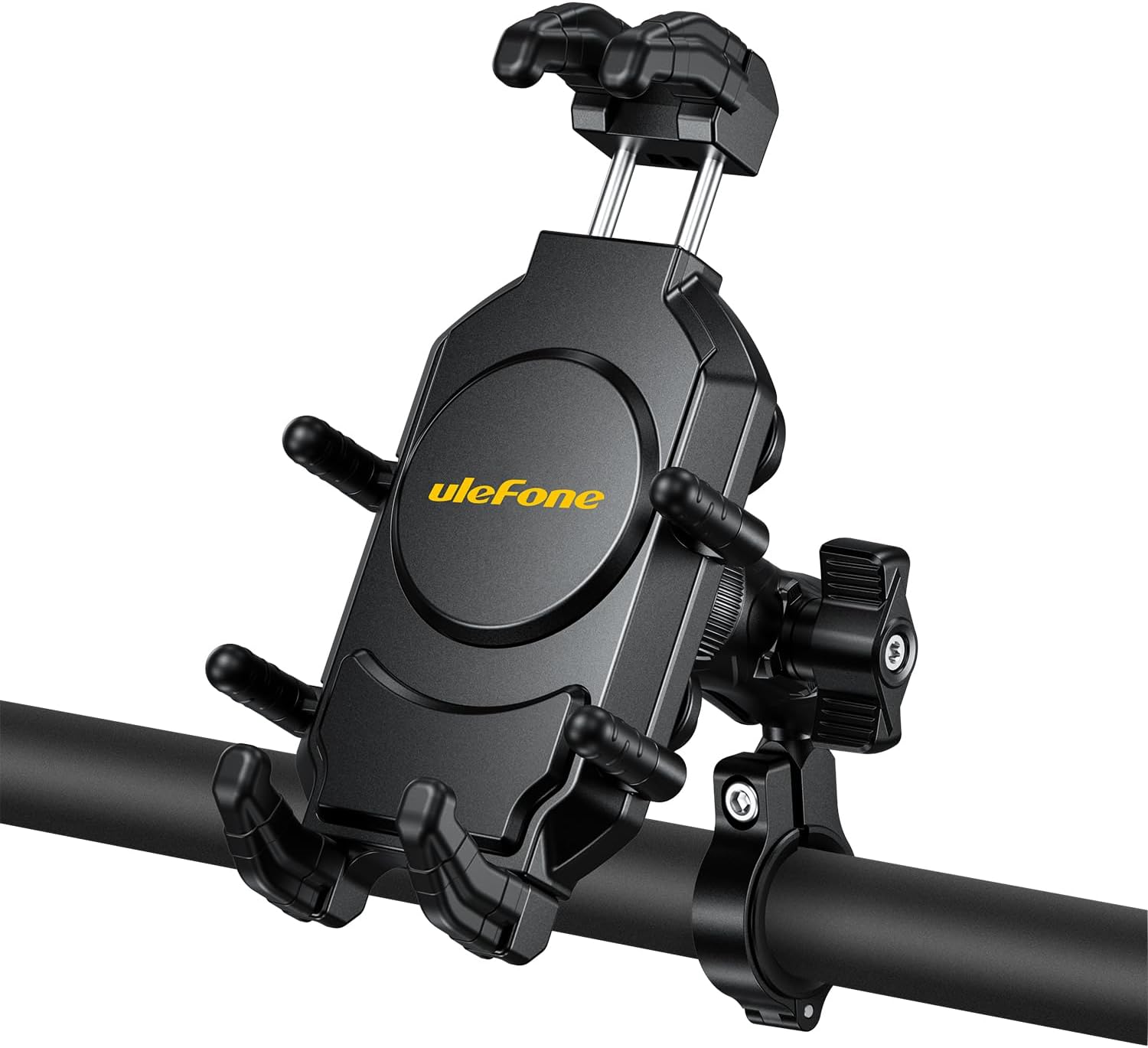 Armor Mount Pro AM01, Bike Phone Holder, Motorcycle Phone Mount Handlebar Cell Phone Clamp, Scooter Phone Clip for iPhone, and More 5.4" - 7.2" Smartphones