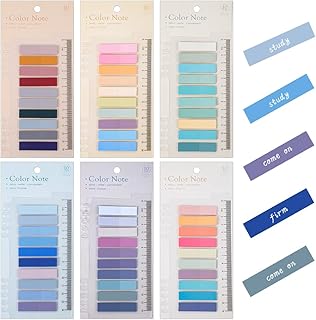 1200 Pcs Sticky Tabs, Book Annotation Kit Tabs Pastel Sticky Tabs Page Markers, Sticky Notes Tabs Writable and Repositionable for College, Office