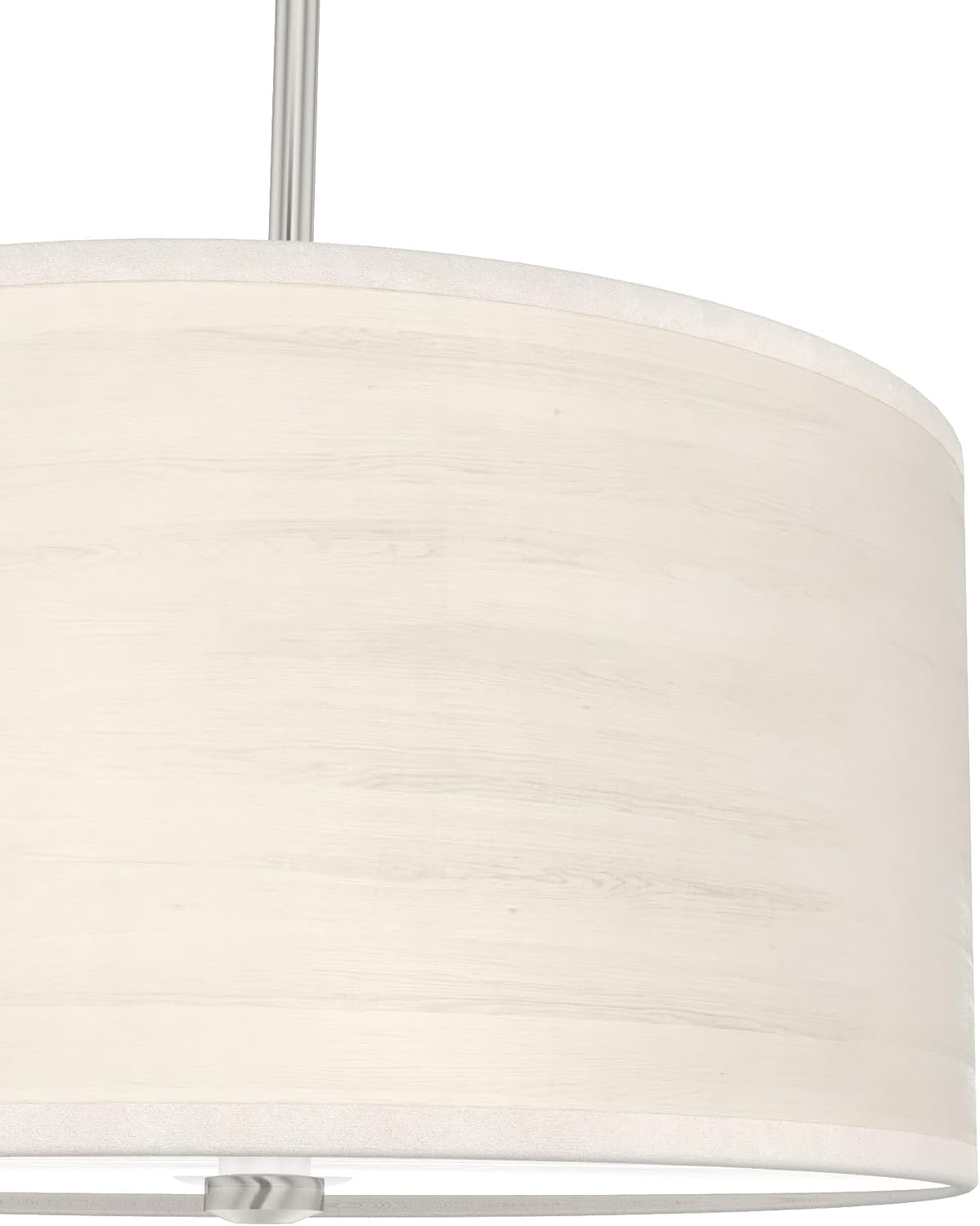 Hunter - Solhaven 2-light Bleached Alder, Medium Size Pendant Light, Dimmable, Modern Style, Drum Shaped, for Bedrooms, Kitchens, Dining, Living Rooms - 19243