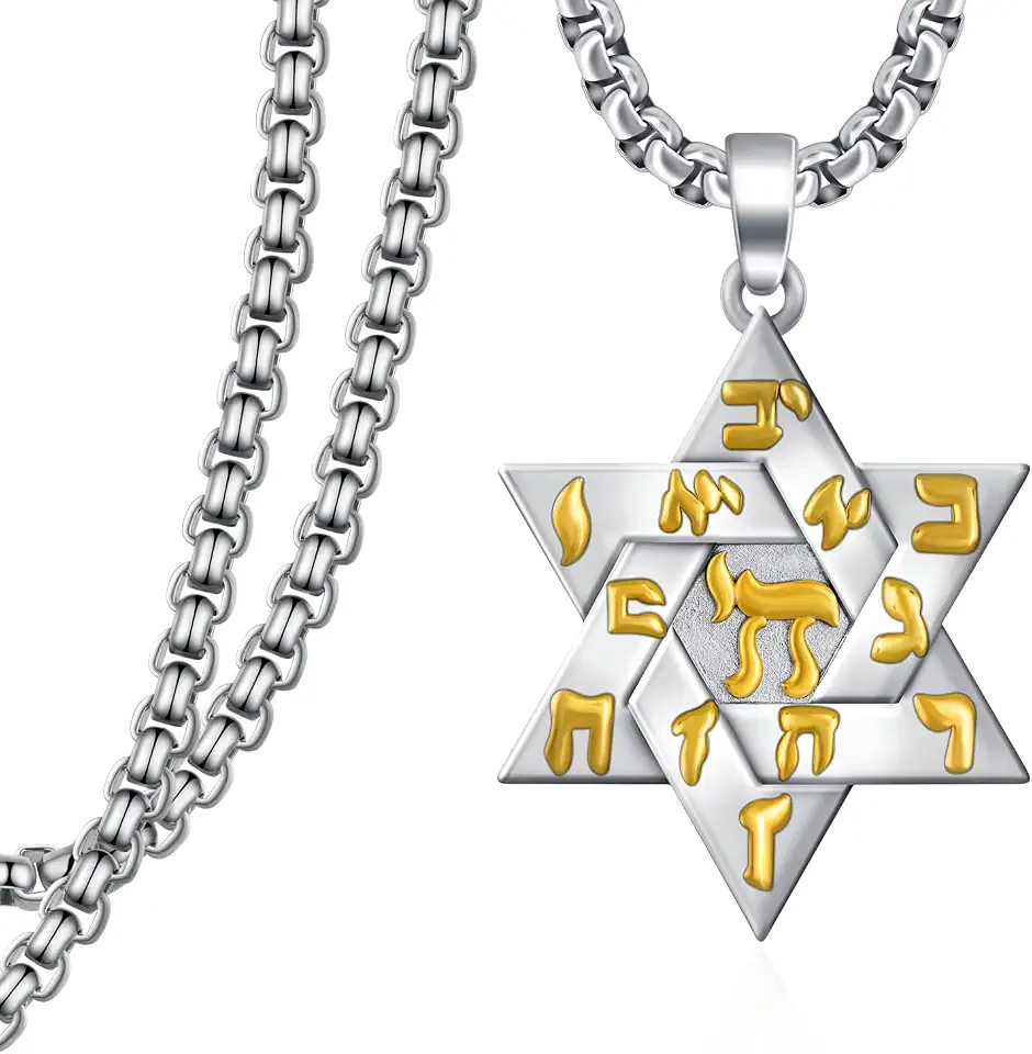 Check out this Star Of David Necklace for Men Women, 925 Sterling Silver Jewish Star Pendant Necklace, Jewish Jewelry Gifts for Men Women from Amazon!