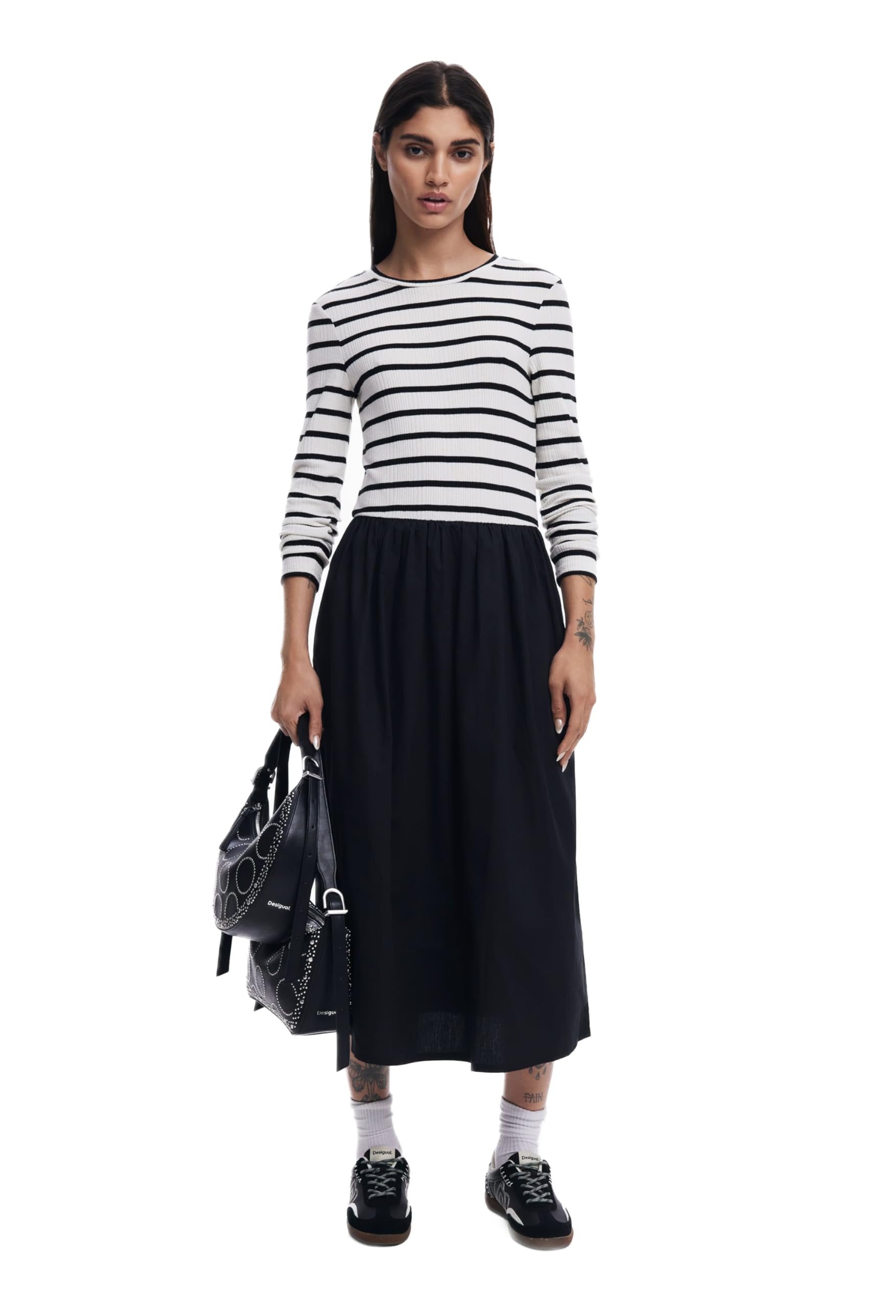 Desigual Damen Blanc Pulloverkleid Monaco