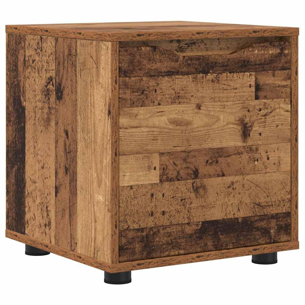 Badezimmerschrank Altholz 40,5x40x44 cm, Holzwerkstoff, mit Schublade, Stauraum für Handtücher, Kosmetik, minimalistisches Design, feuchtigkeitsbeständig