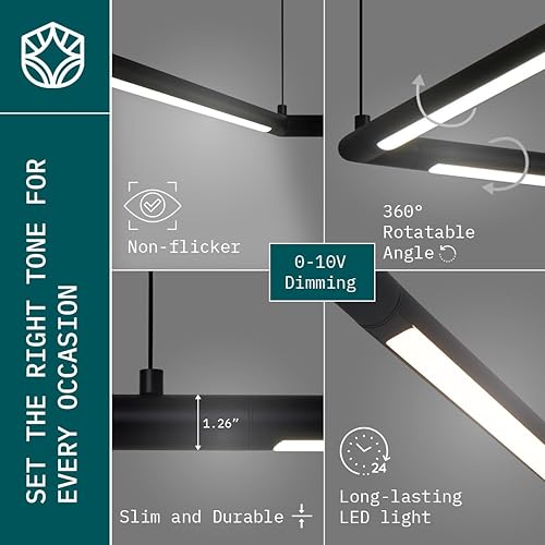 Miniatura 5 de Luz LED profesional de billar y mesa de billar, fuente de luz distribuida uniformemente, altura ajustable y ángulo de luz giratorio de 360, blanco