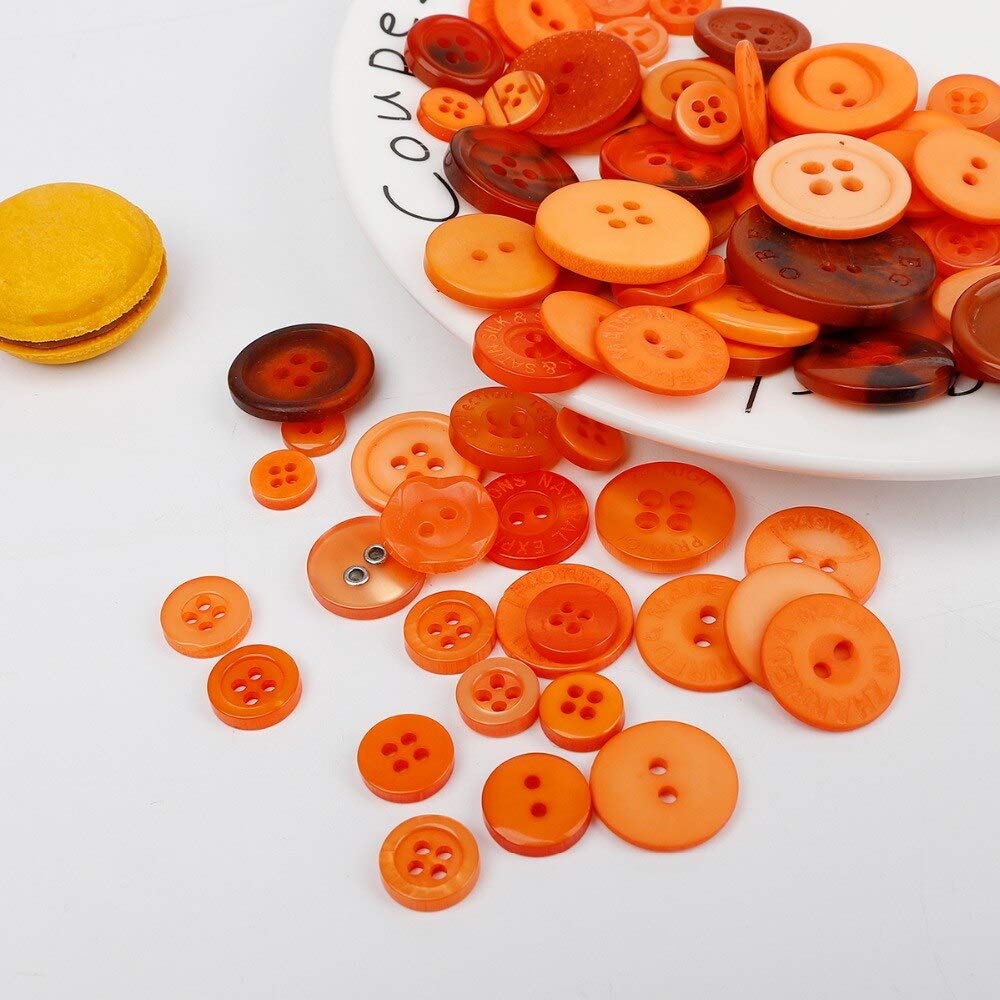 100 Botones De Resina De Colores Mezclados, Botones Redondos
