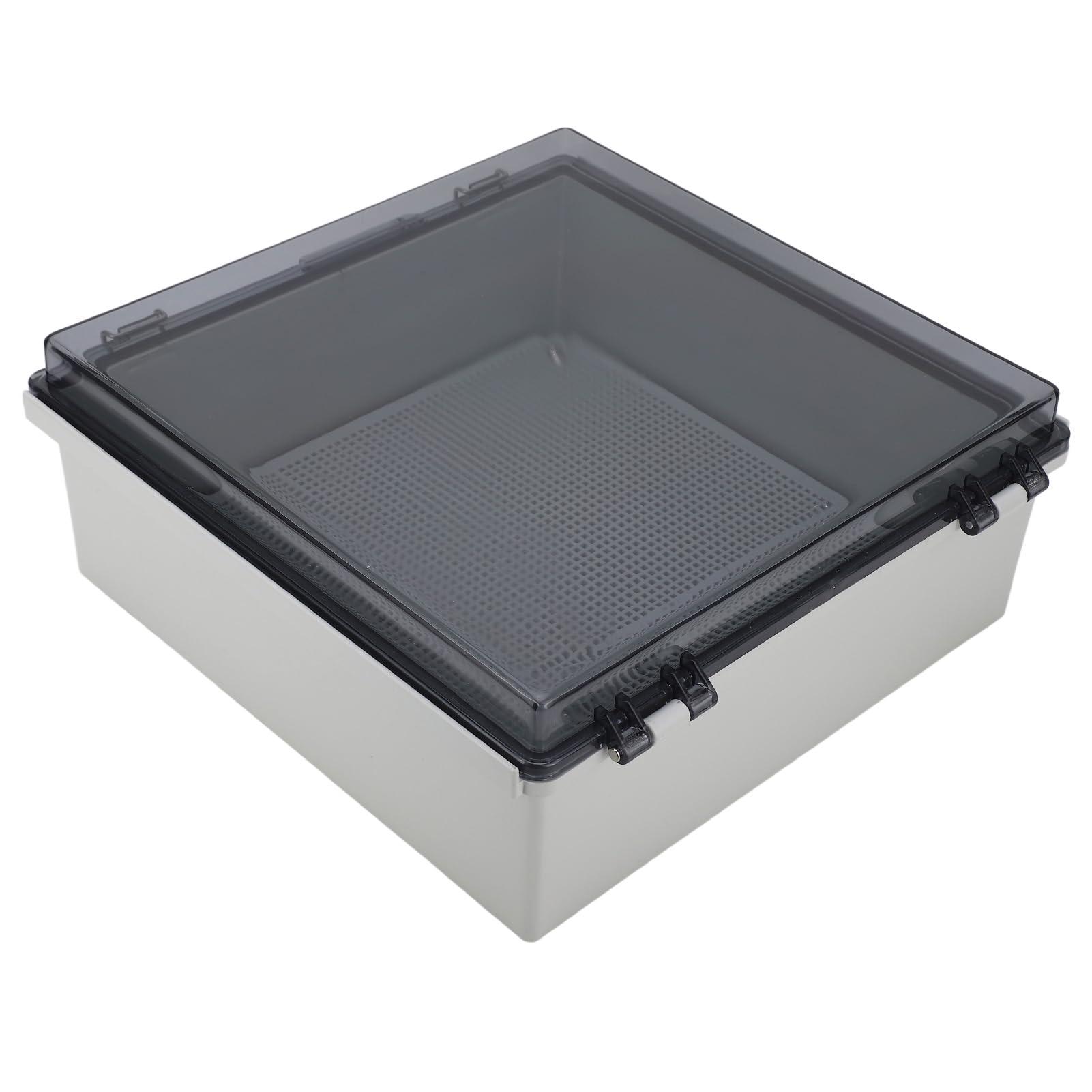 Boîte de Jonction étanche IP67 avec Couvercle Transparent et | Boîtier électrique ABS, 13x13x5,1 Pouces, Boîtier à Charnière pour Utilisation en Extérieur, Compatible Ferme et Jardin