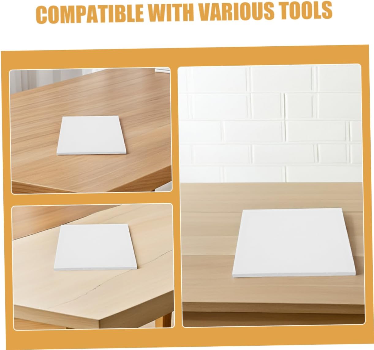 25cm Blank Square Ceramic Tiles for DIY Crafts White Porcelain Painting Coasters Paintable Craft Blanks for Home Decor Suitable for Art Projects and Creative DIY