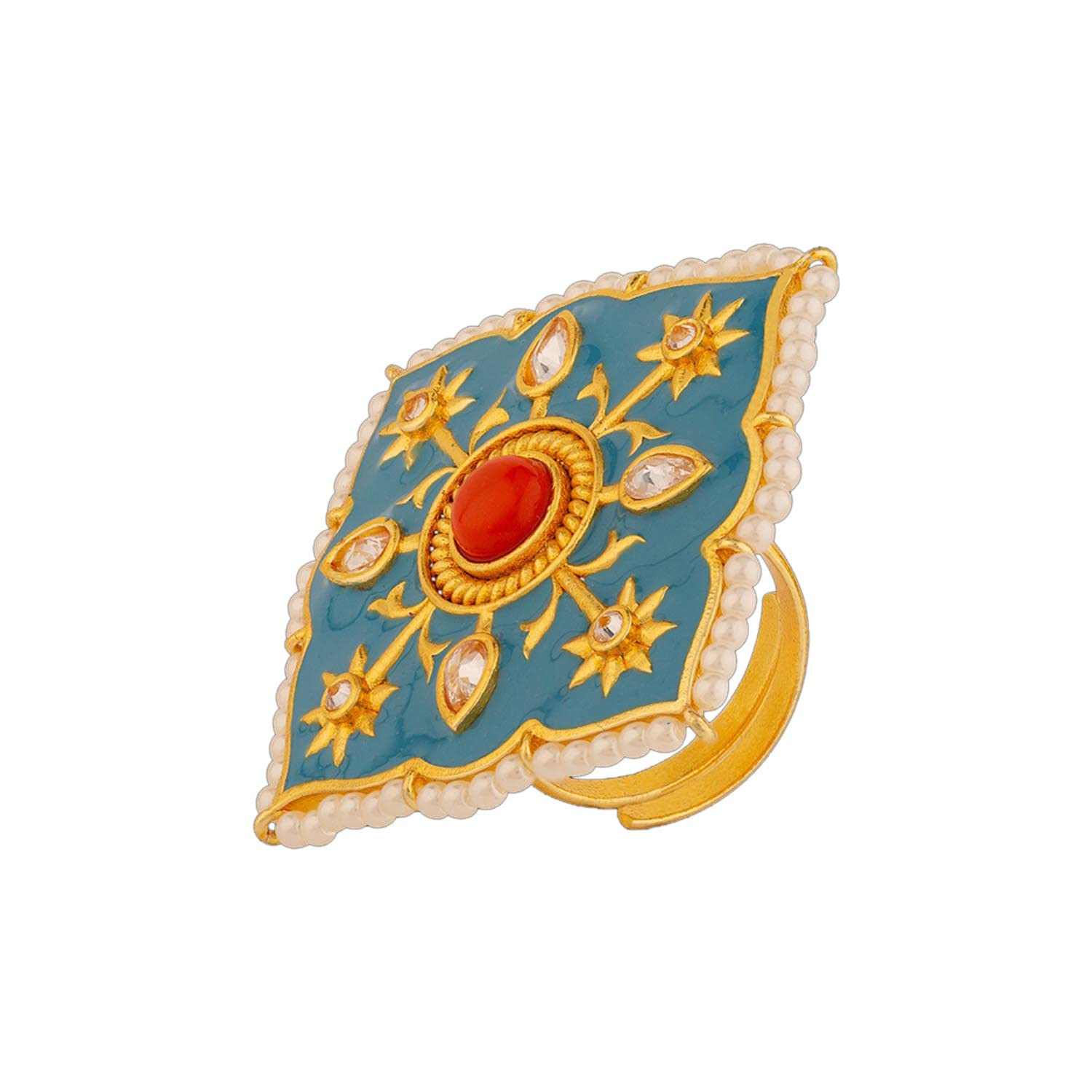 VOYLLA Neeladri Gold Specks Finger Ring (B0B7NY24Y8) Amazon Price History, Amazon Price Tracker