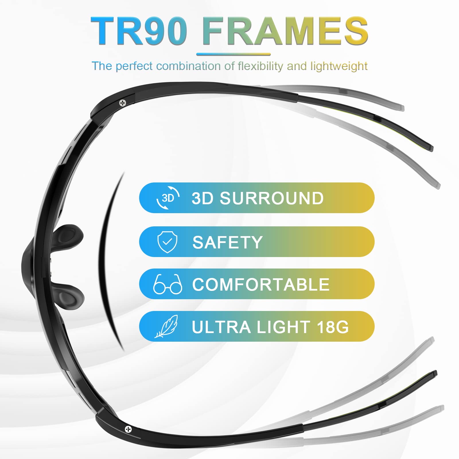 X-TIGER Occhiali Ciclismo Fotocromatici TR90 Occhiali Da Sole Sportivi UV400 PC Lenti Trasparenti Uomo Donna Bici MTB…