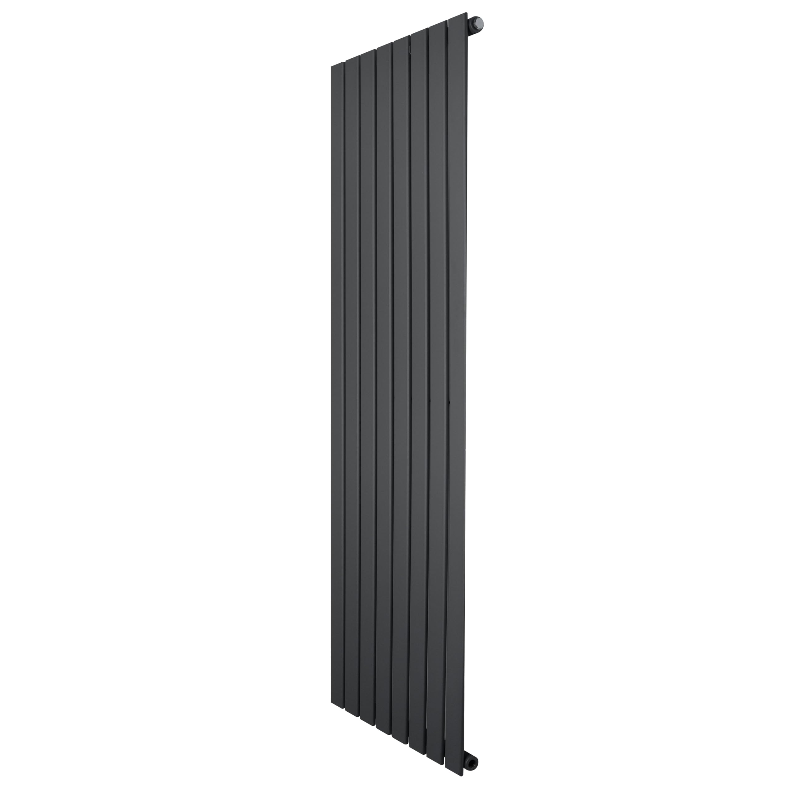 Flat Single Column Radiator 1600mm x 560mm Modern Designer Single Panel Central Heating Heater Matt Anthracite Grey Carbon Steel Vertical Kitchen Living Room FREE Cleaning Brush Fixing Kit & Brackets