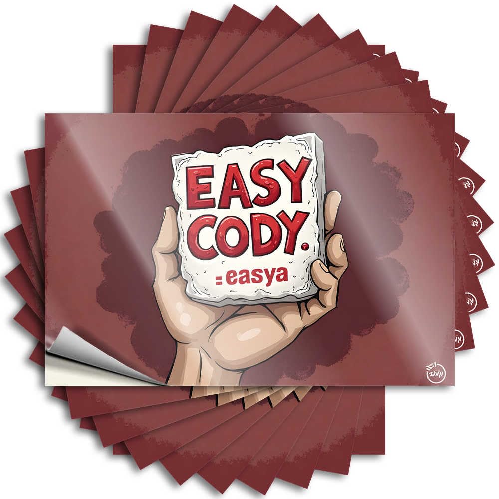 Tattoo Decor for Man Cave Durable Vinyl - Easy Cody: The Ultimate Convenience Laptop for Gamers Use(6X9CM)