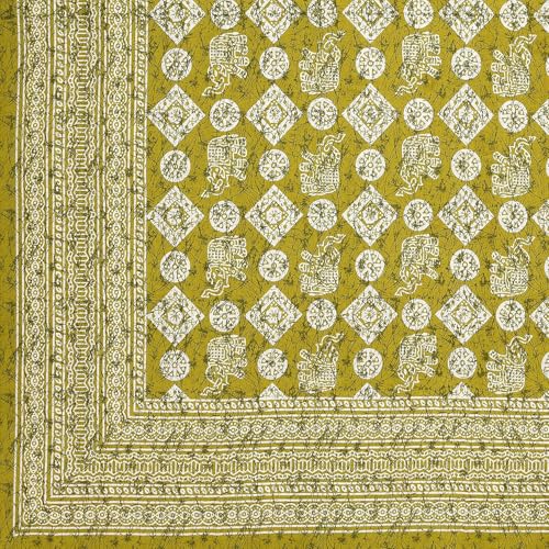 Image of Opulent Collection Double Bedsheet with 2 Pillow Cover | 100% Cotton Bedsheets for Double Bed | Handloom Bedsheet | Size 86x90 inches | King Size (90X102 Inches) (Spicy Mustard, King)