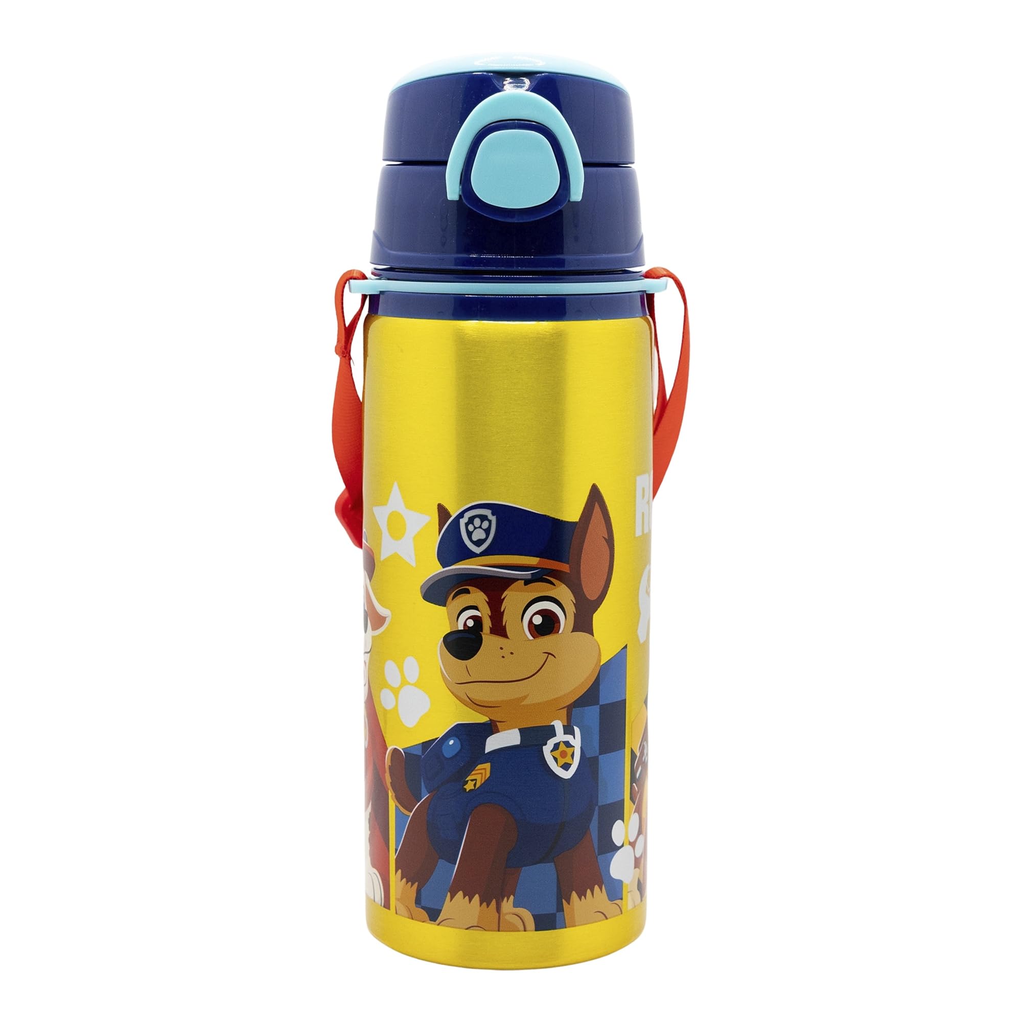 POP-UP ALUMINUM BOTTLE WITH STRAP 730 ML PAW PATROL BOY RESCUE PUPS