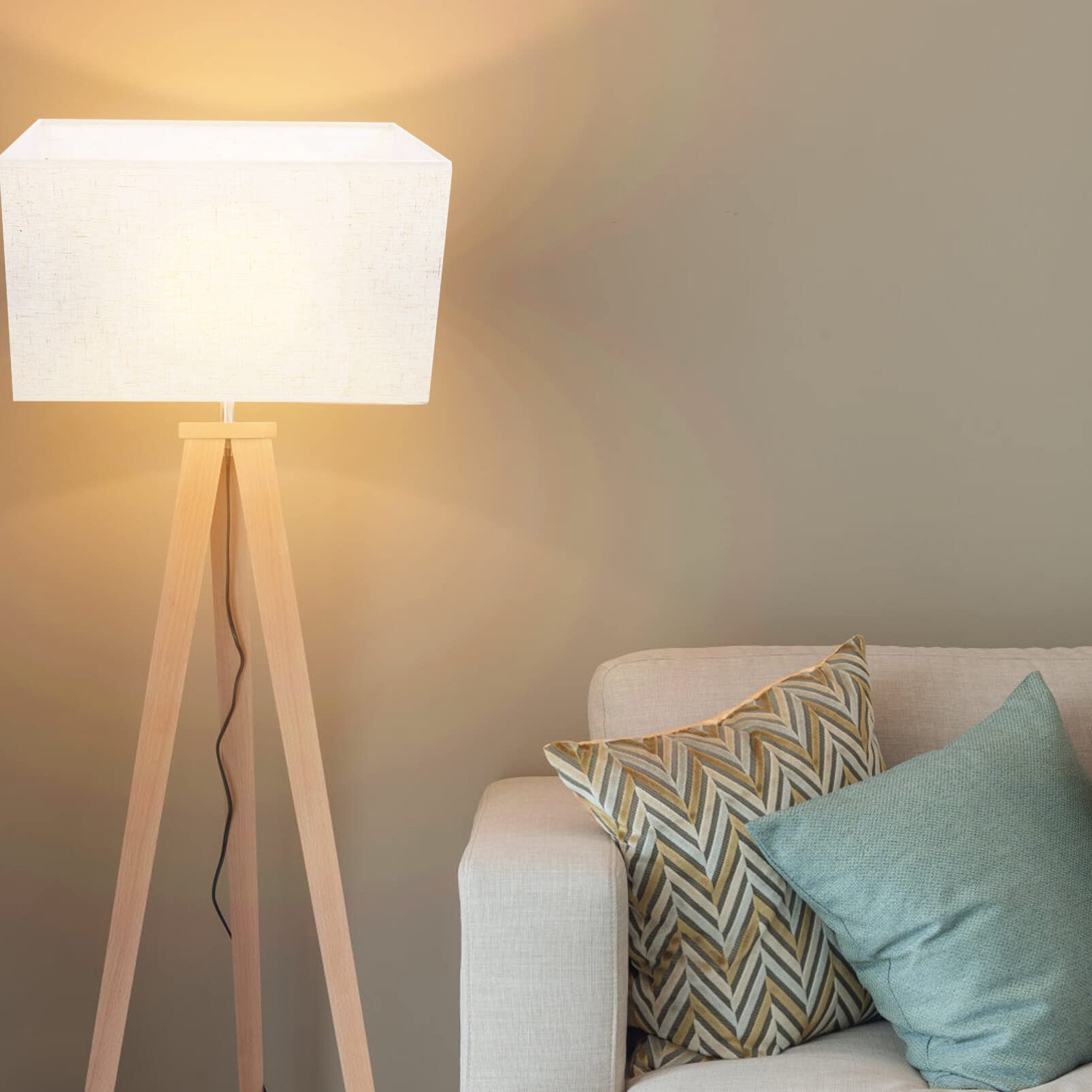 Uonlytech Paralume in Tessuto Lino 7.9 Pollici Coprilampada Antipolvere Per Lampada Da Tavolo Casa Studio Camera Da Letto Facile Da Installare