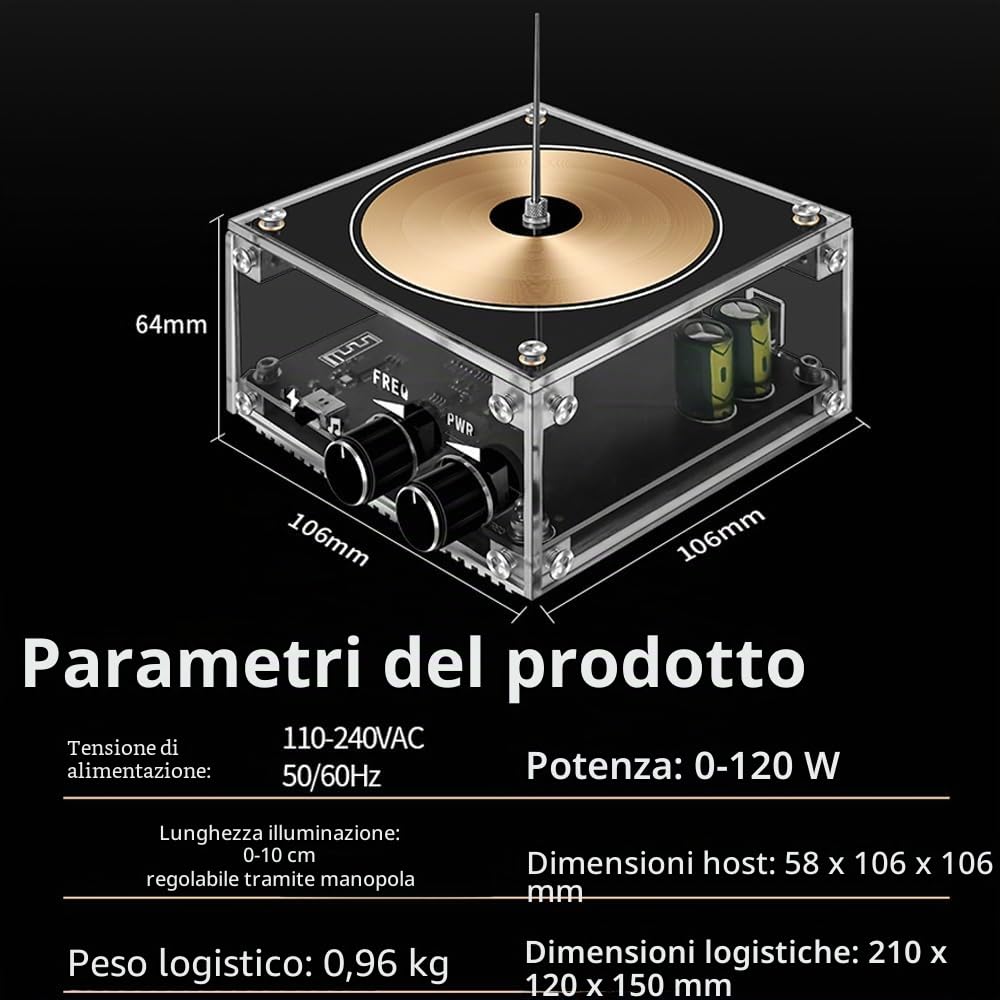 Bobina Tesla BT telefono elettronico modulo generatore arco Fulmine Trasmissione Suono senza Fili esperienza didattica