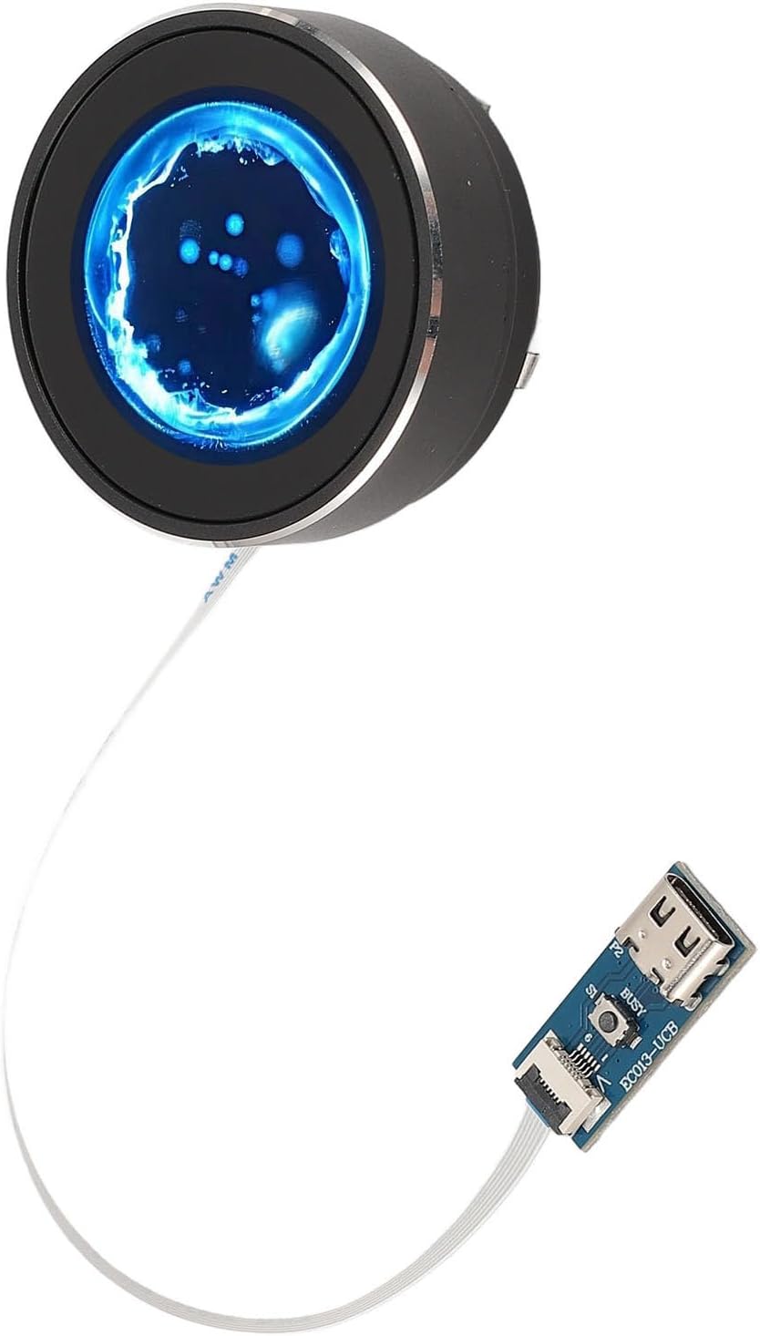 1.3 Inch Round Touch Display, Round Capacitive Touch Screen Module, 320x240 LCD Serial Screen with Encoder and Tempered Glass for Smart Home Control Systems