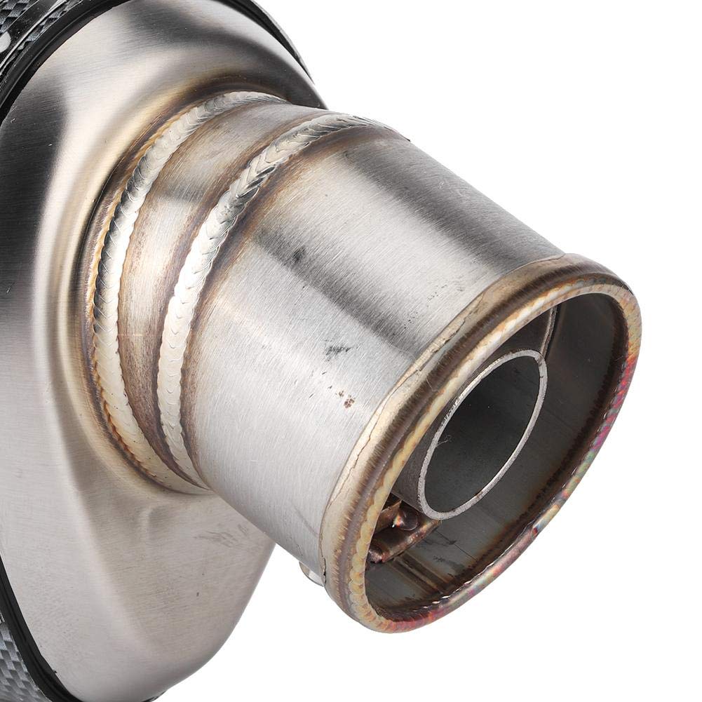 Tubo de escape, 51mm/2in Universal Moto Scooter Tubo de escape Textura de fibra de carbono apto para R3 R6 R15