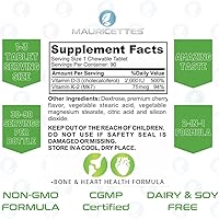 Vista 3 de Mauricettes Chewable Vitamin D3 with K2 & Chewable Vitamin B12 1000 mcg Energy and Immune Support Bundle