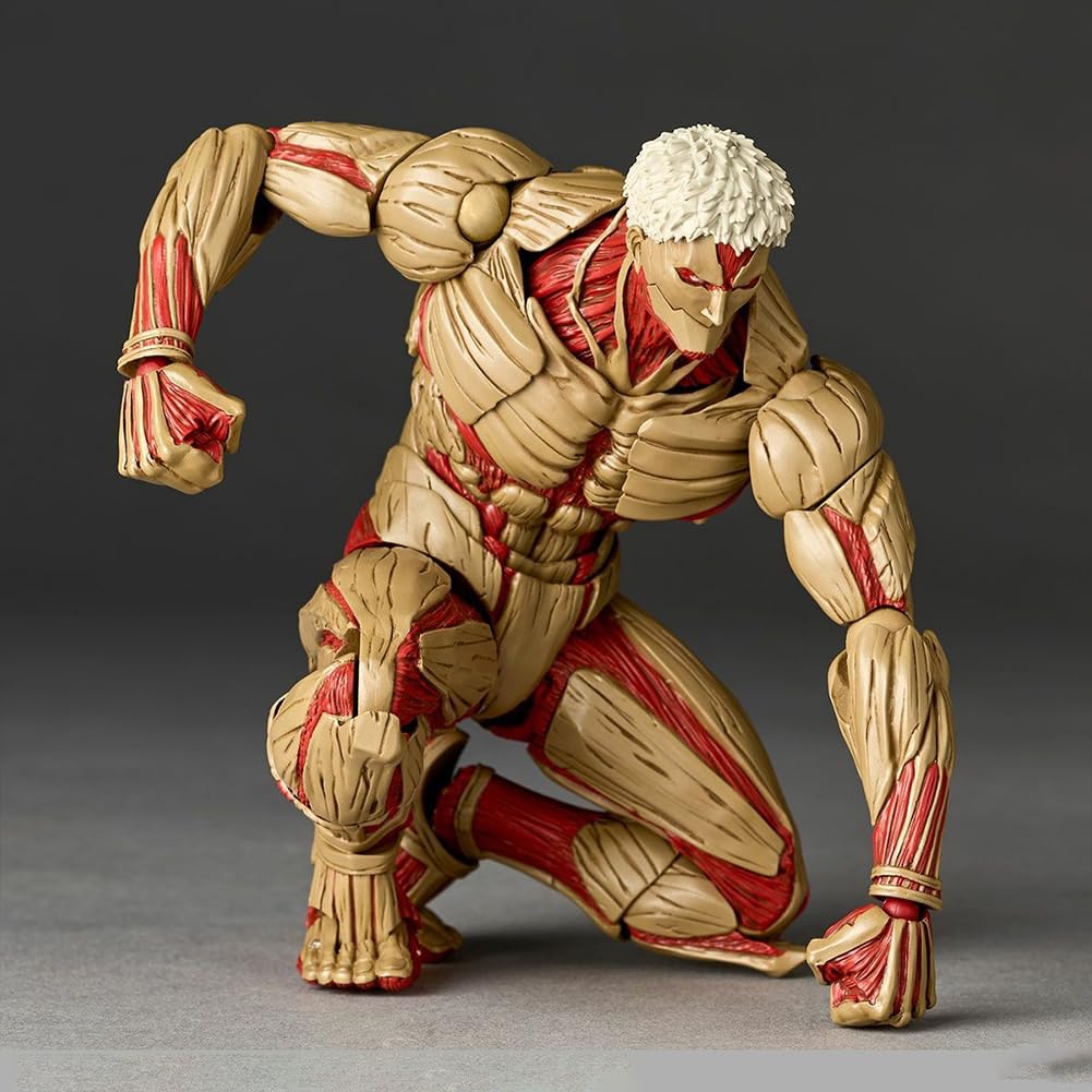 2 piezas Reiner Braun y Annie Leonhart Figura, Super Acción Estatua Pose de Lucha Titan Levi Articulaciones Movibles Modelo con Accesorios Colección Figurilla Ornamentos para Escritorio