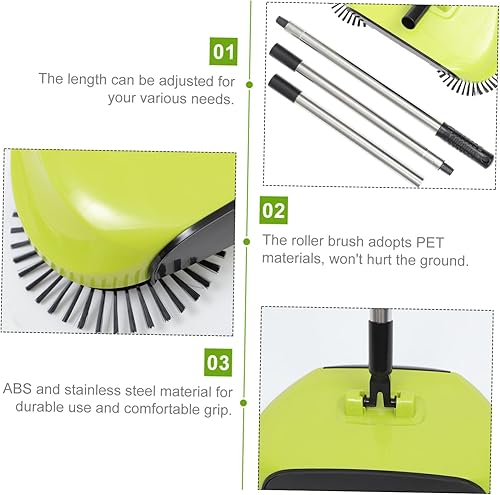 Miniatura 4 de Cabilock 3 1 Mini mopa alfombras barredora perezosa garaje vestíbulo escoba hogar escoba empuje escoba piso mopas mini escoba limpiador de piso