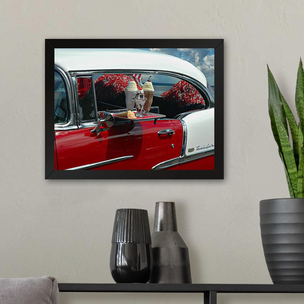 GADGETS WRAP Printed Photo Frame Matte Painting for Home Office Studio Living Room Decoration (11x9inch Black Framed) - Fond Remembrance Print