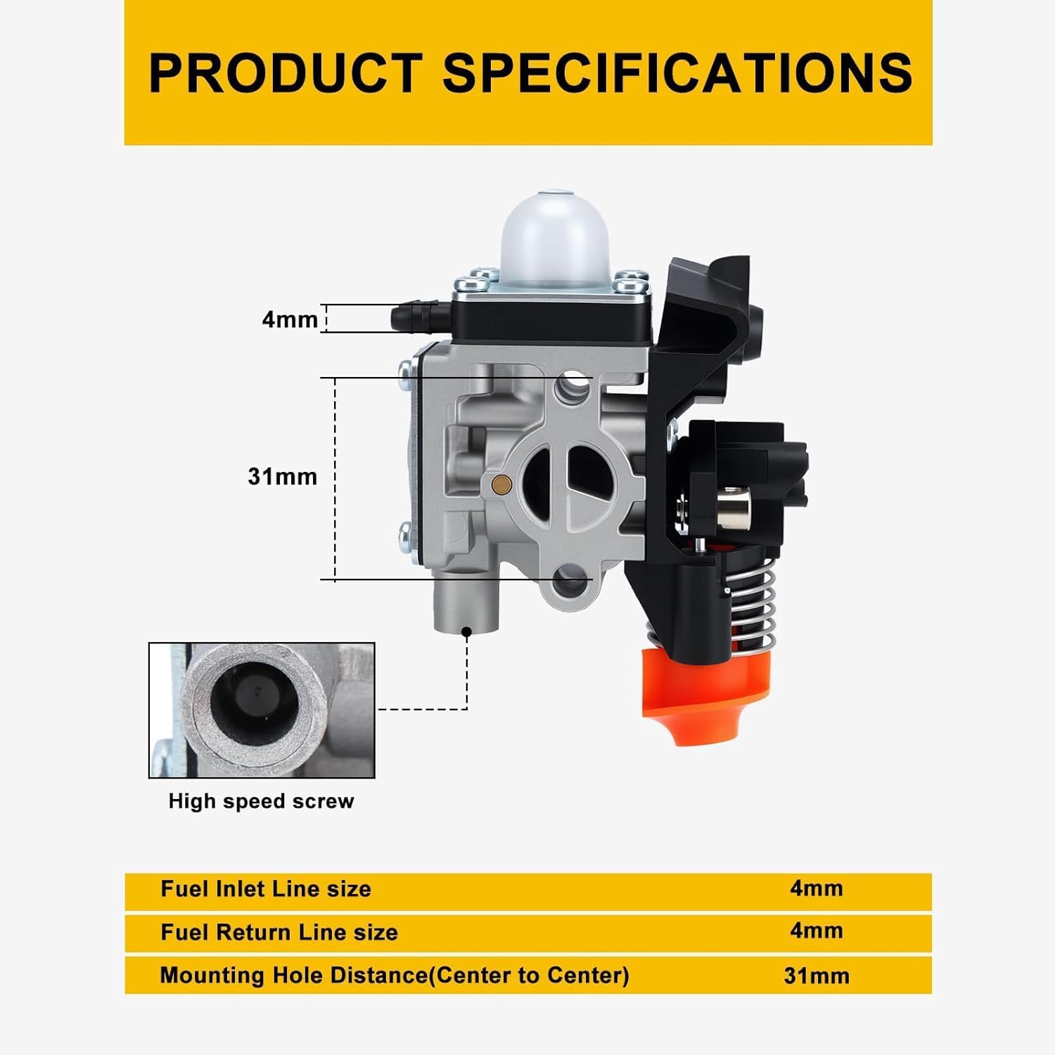 Panari FS 94R Carburetor Compatible with STIHL FS94R KM94R HL91K HL94 HL94K KM 94 RC-E String Trimmer Brushcutter Replace 4149 120 0602 4149-120-0602 41491200602