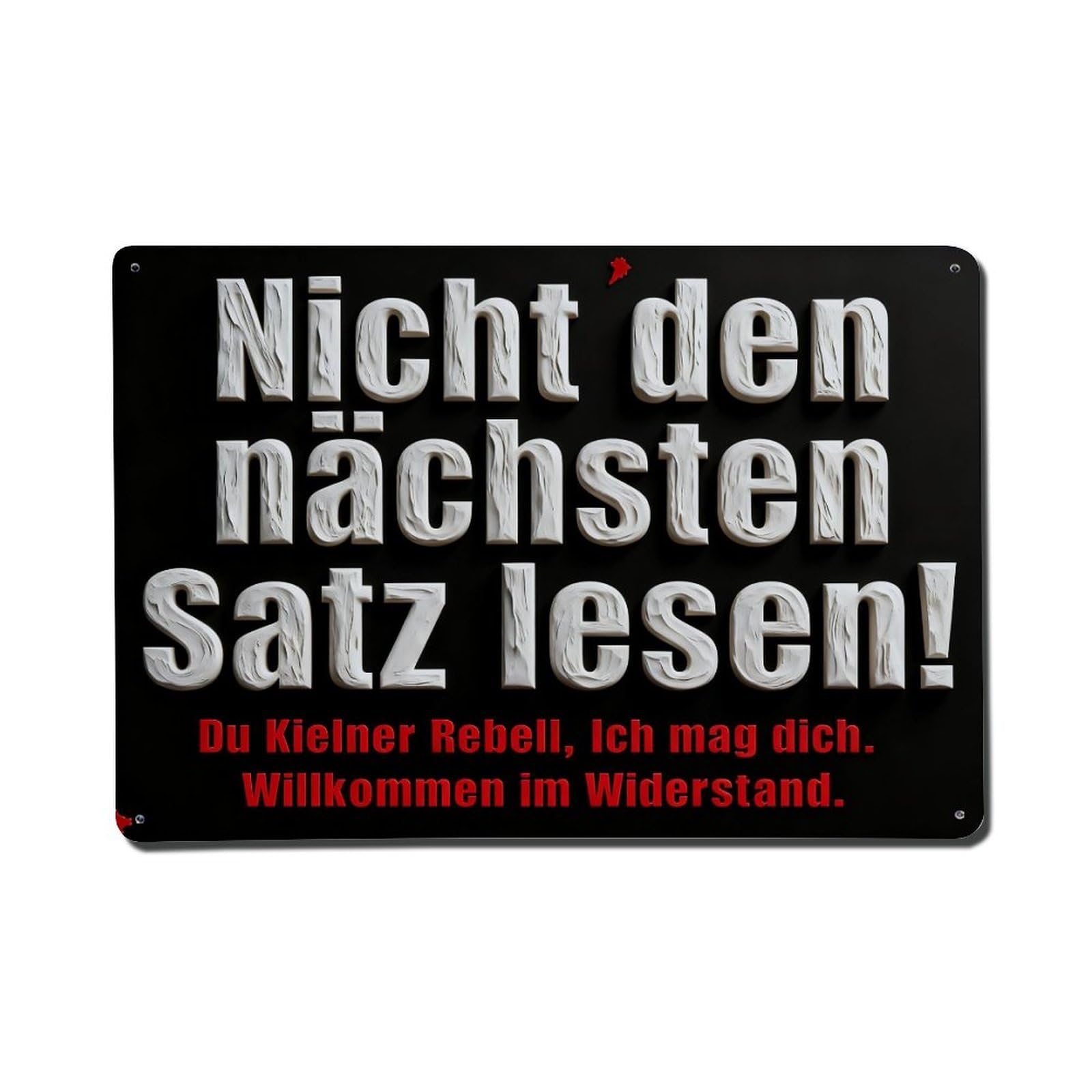 Do Not Read The Next Sentence Metal Tin Sign Plaque