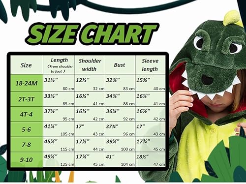 Miniatura 6 de Seawhisper Disfraz de dinosaurio para niños, disfraz de animal de Halloween para niño y niña