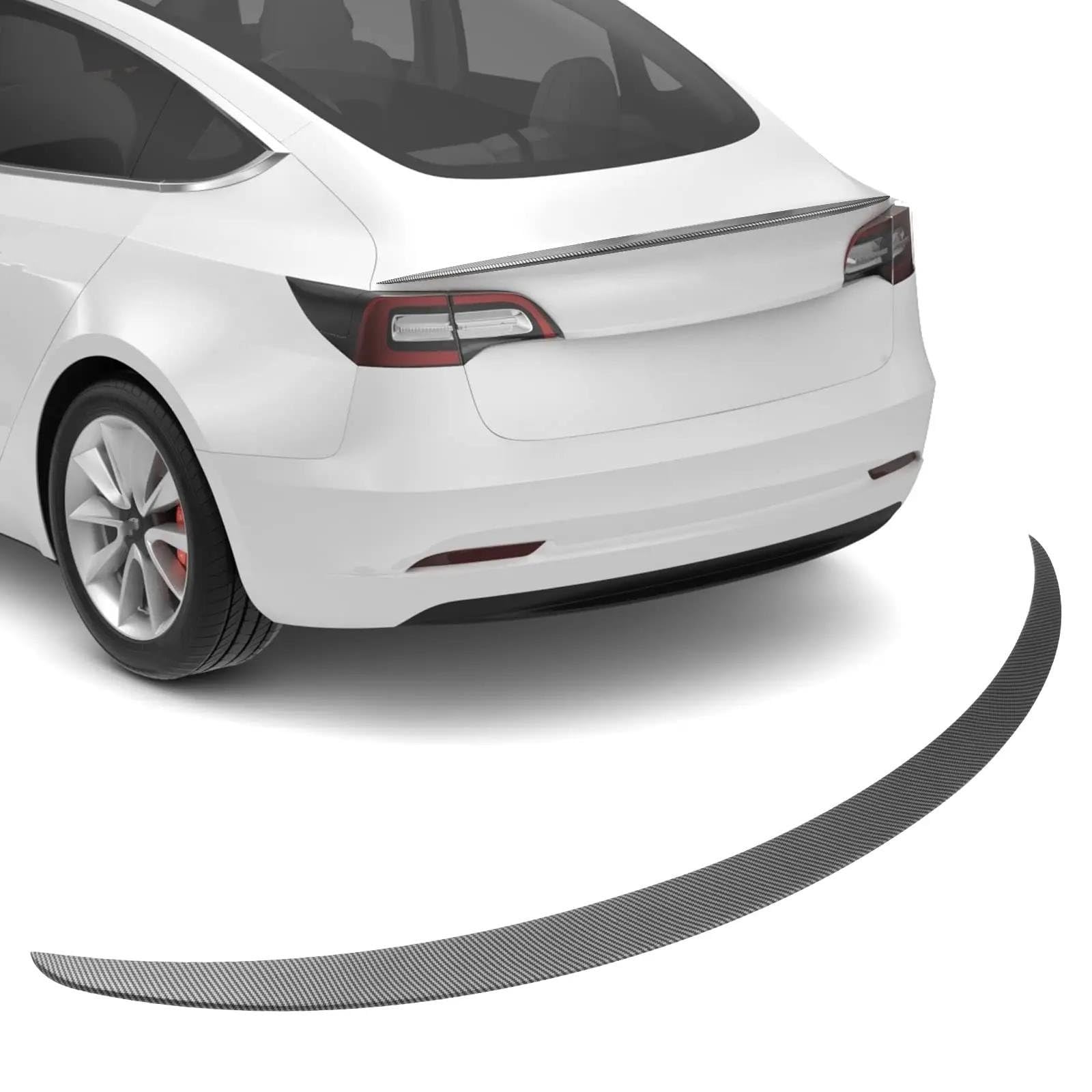 Auto Spoiler Kofferraumflügel Für Tesla Für Model 3 2017 2018 2019 2020 2021 2022 2023 Zubehör(ROT)