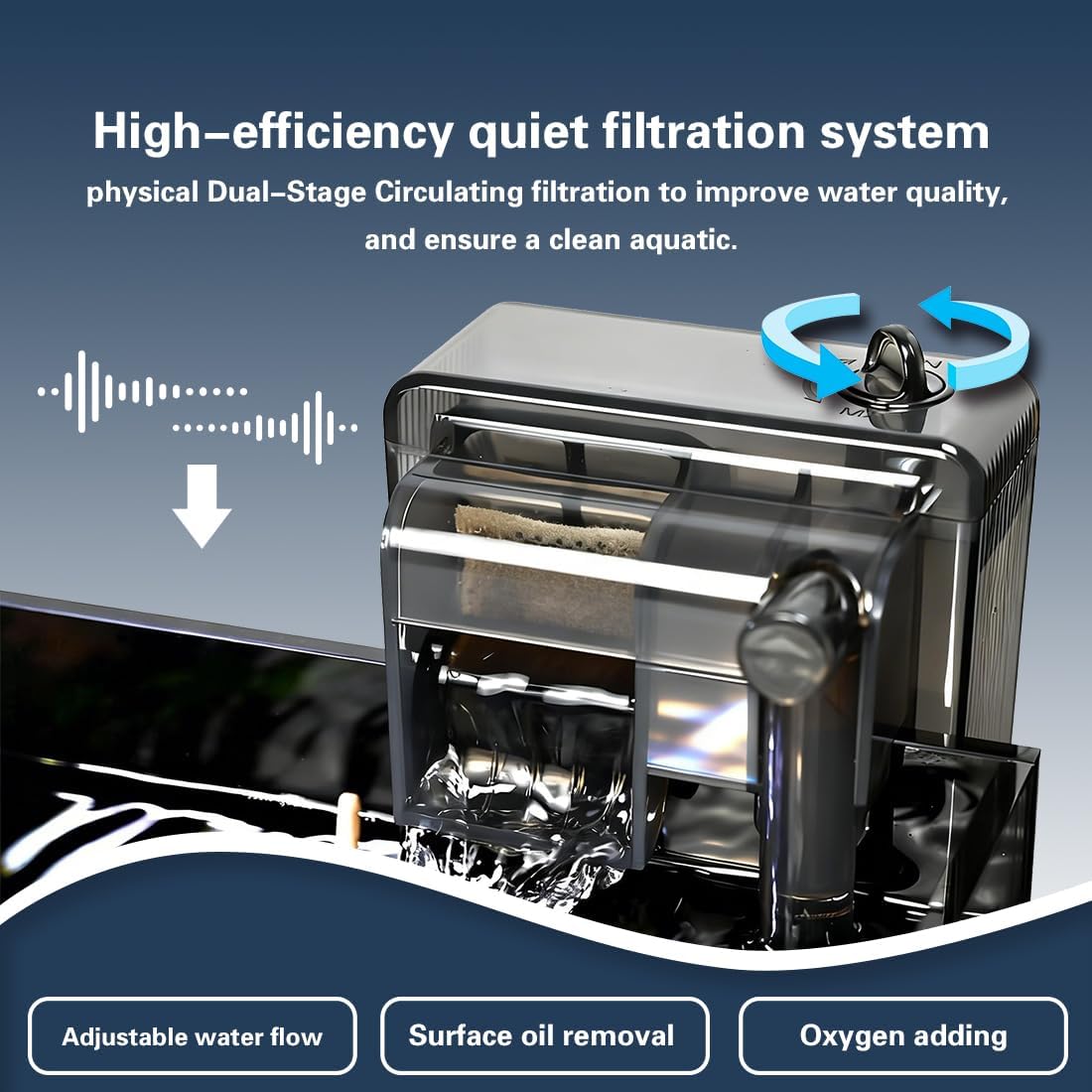 Betta Fish Tank,Aquarium Starter kit,2.8 Gallon Fish Tank Kit,Small Aquarium,Small Fish Tank,Ultra-Clear Nano Aquarium with Light,Filter,Cobblestone,Sand and Artificial Plants