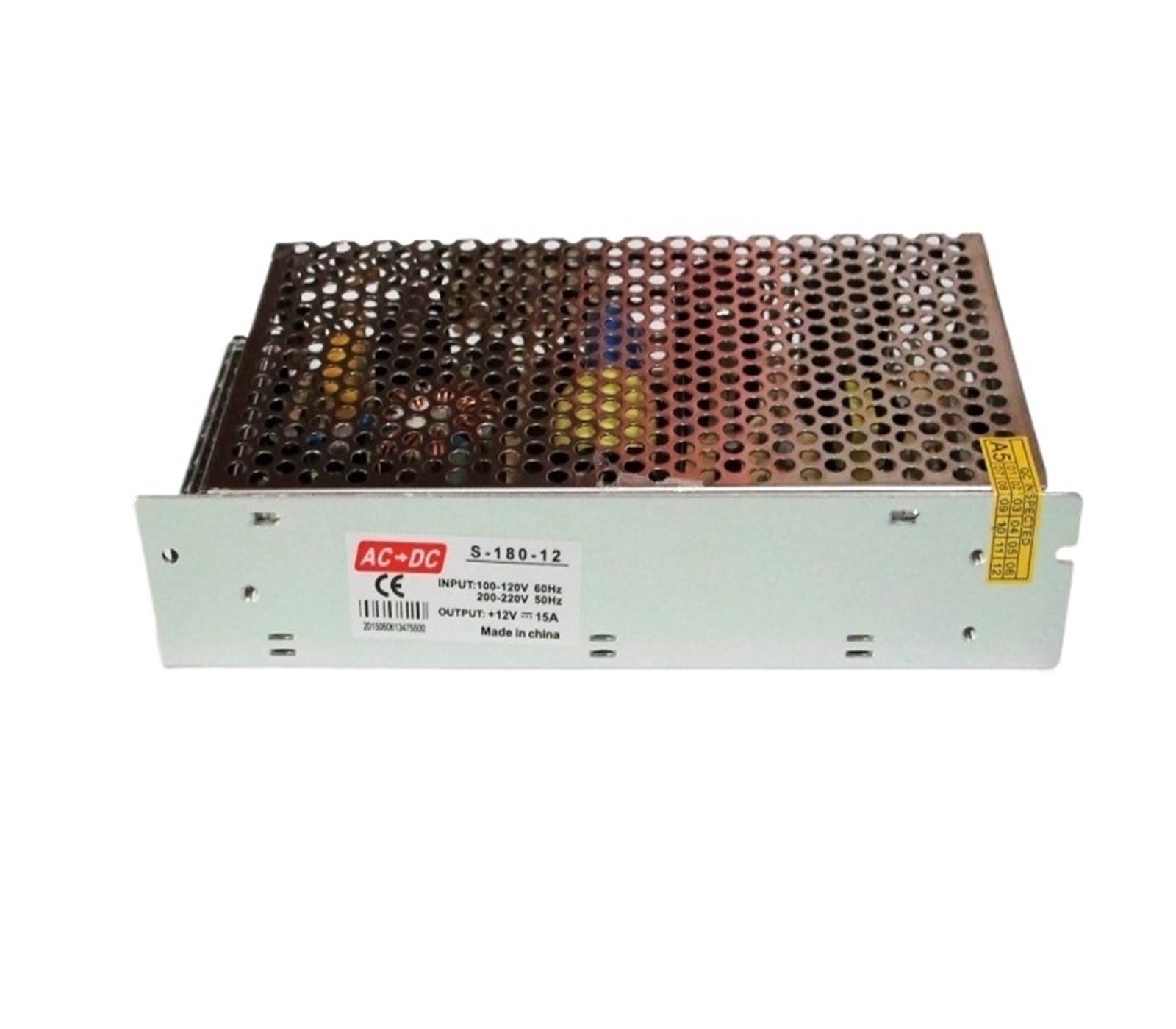 Transformateur AC 110V 220V à DC 12V 15A 180W pour bande LED