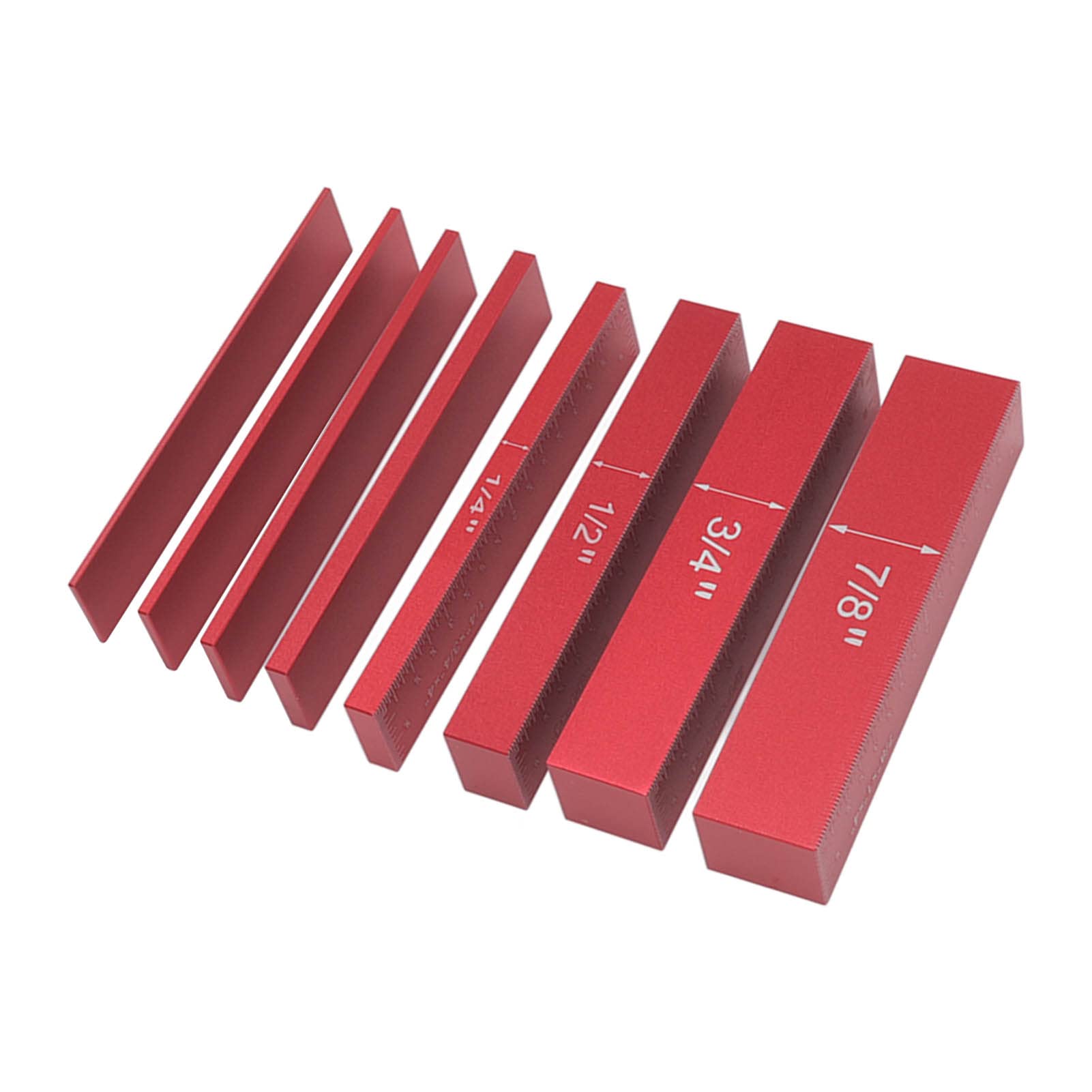 8 Woodworking Blocks Adjustable Setup Blocks Height Gauge Set Woodworking Blocks Gauge Set Aluminum Alloy Setup Bars with Storage Box-image-26