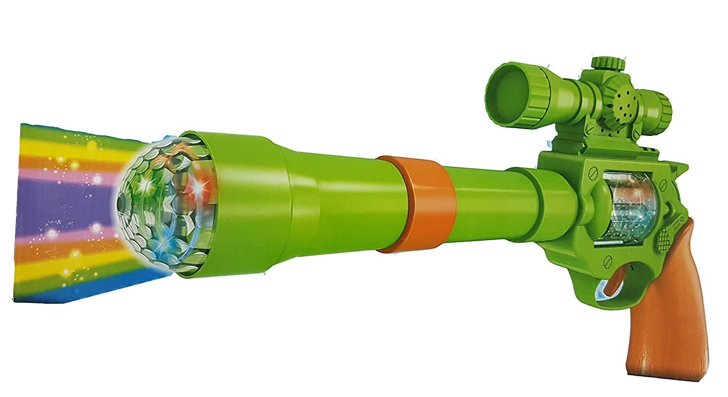 Toyshine Elegant Strike Gun Toy with 3D Projection Lights and Music (12-inch, Multicolour)